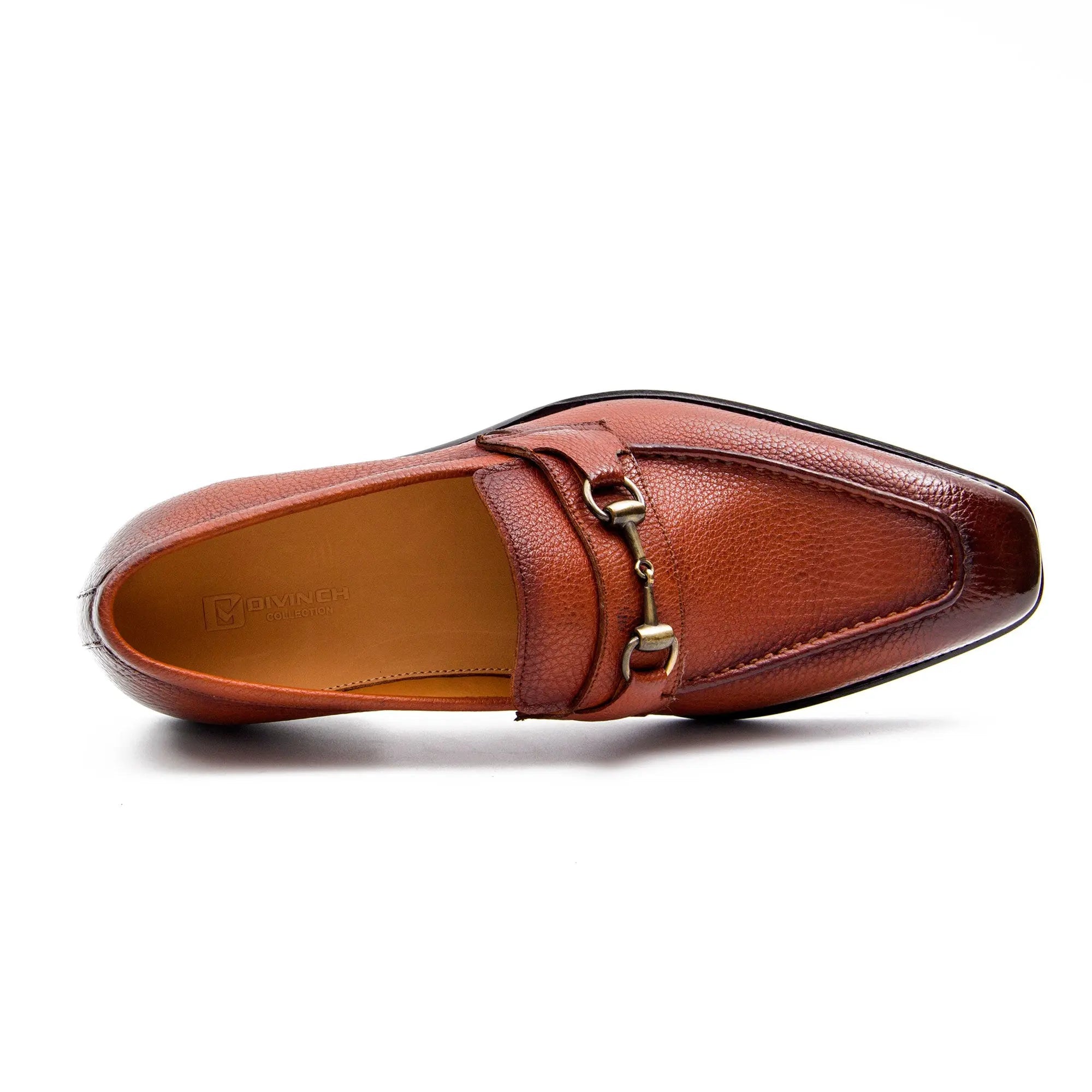 Cognac Horsebit Leather Loafer