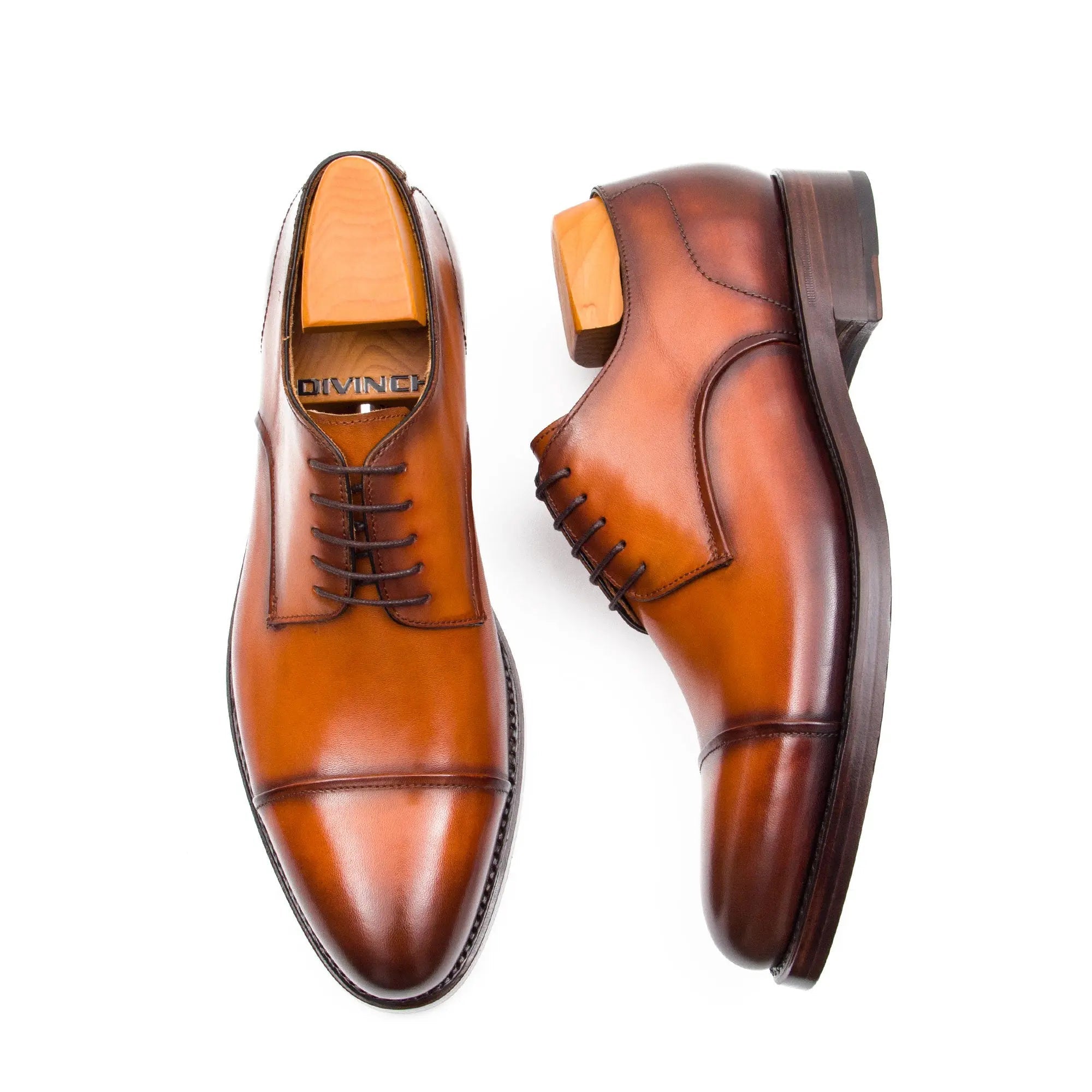 Cognac Cap-Toe Derby