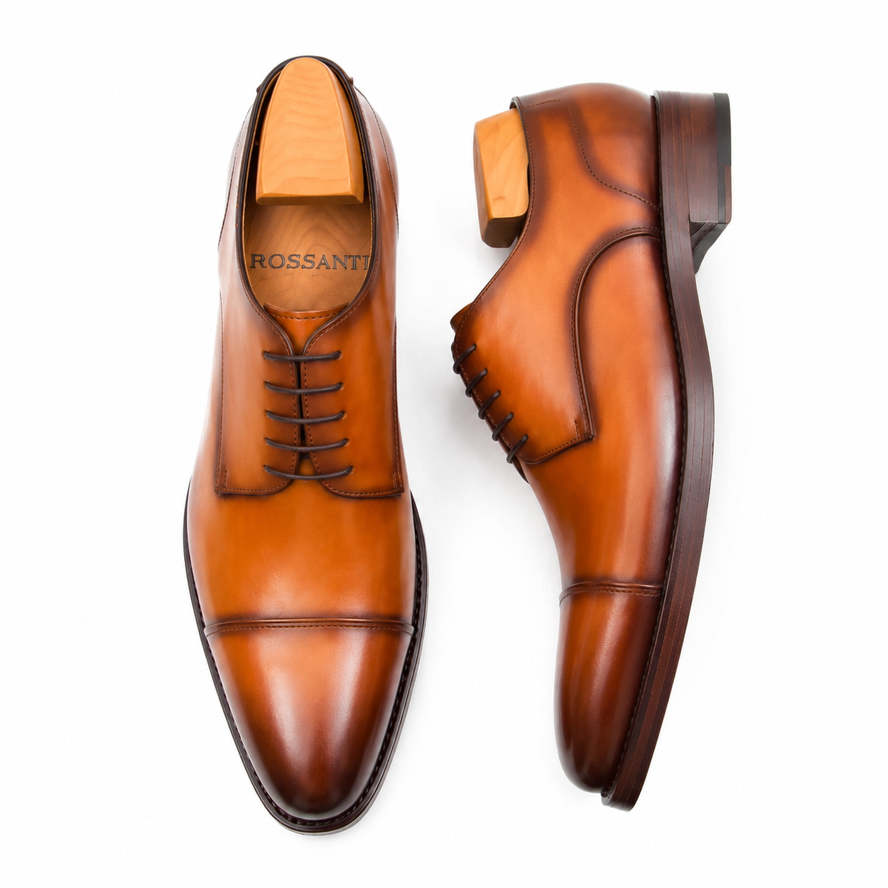 Cognac Cap-Toe Derby