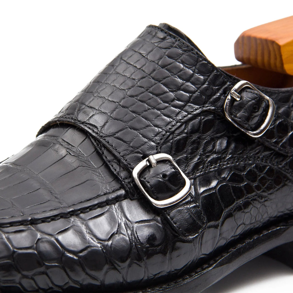 Black Crocodile Double Monk