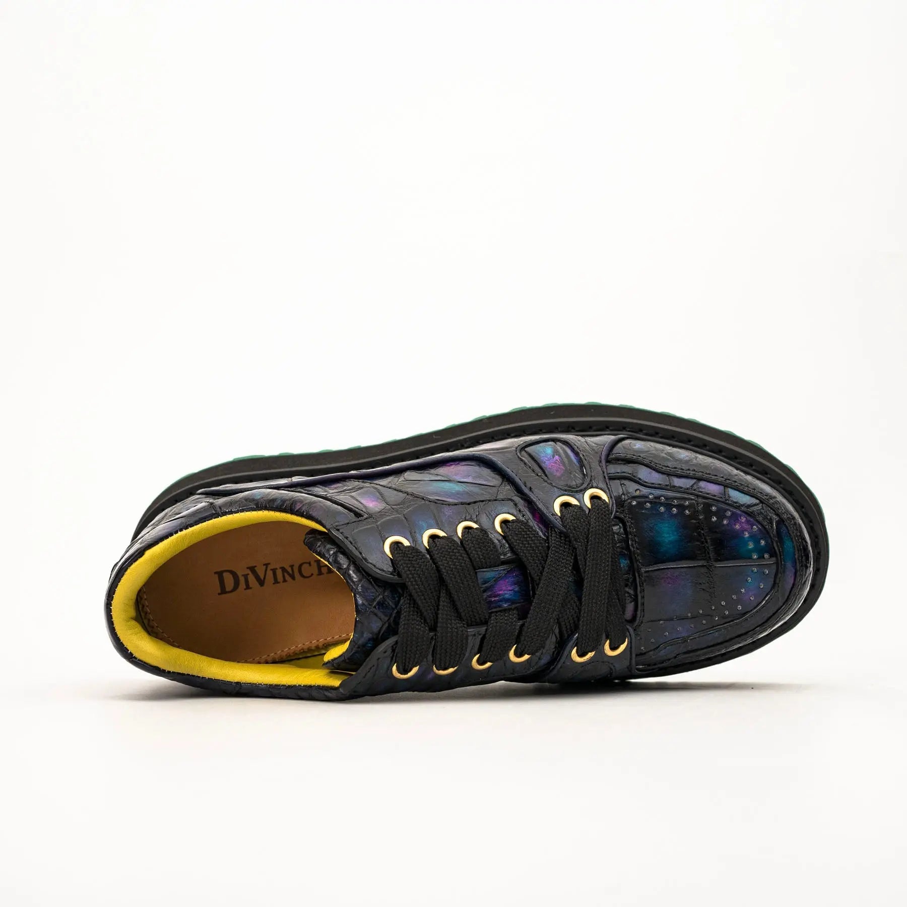 Iridescent Crocodile Platform Sneaker