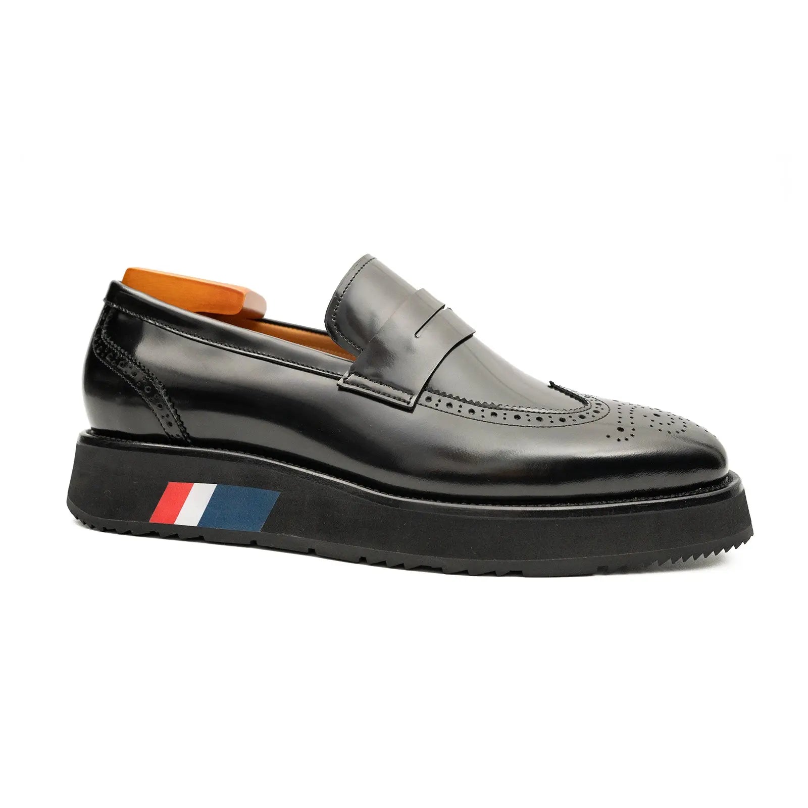 Black Platform Penny Loafer