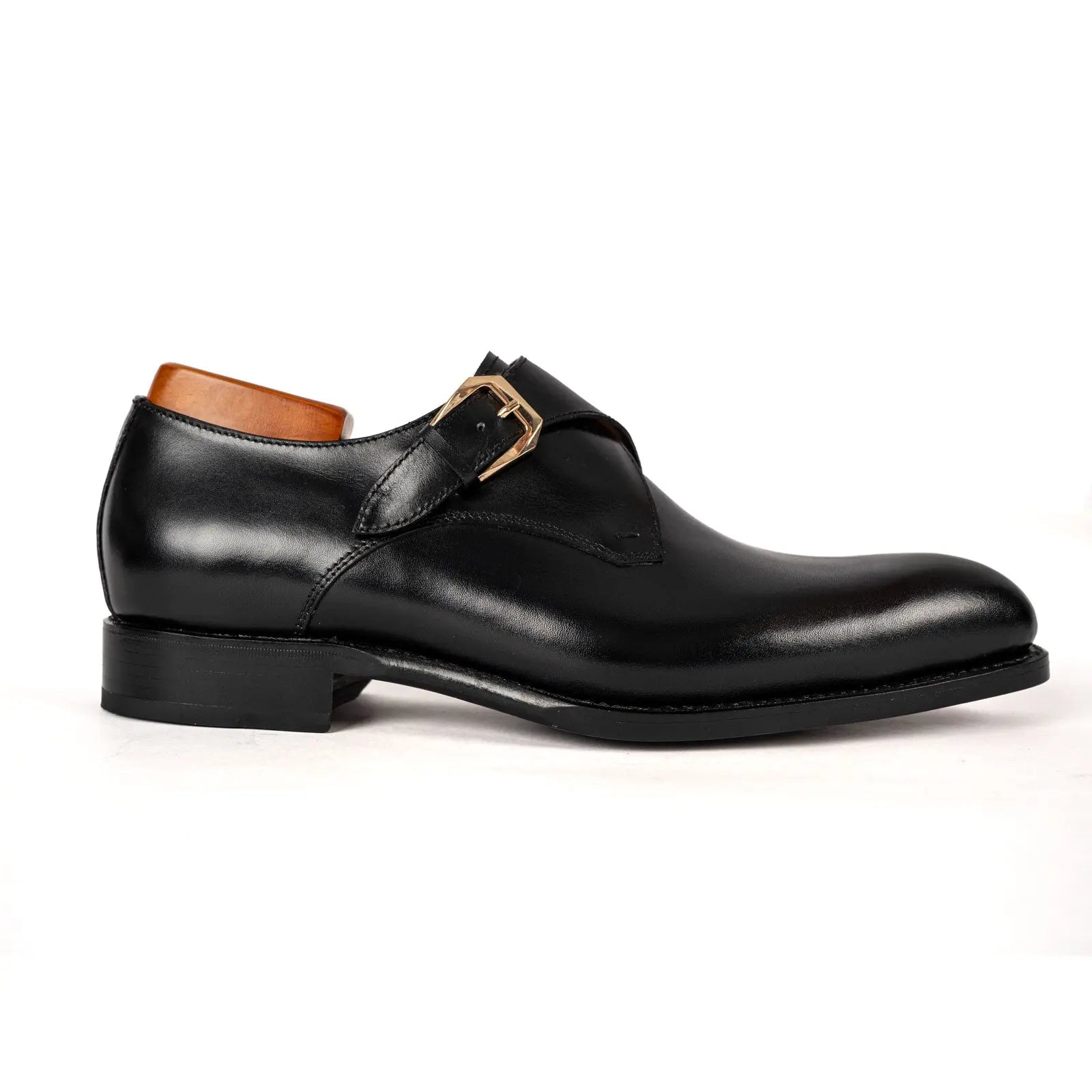 Black Single Monk Oxford