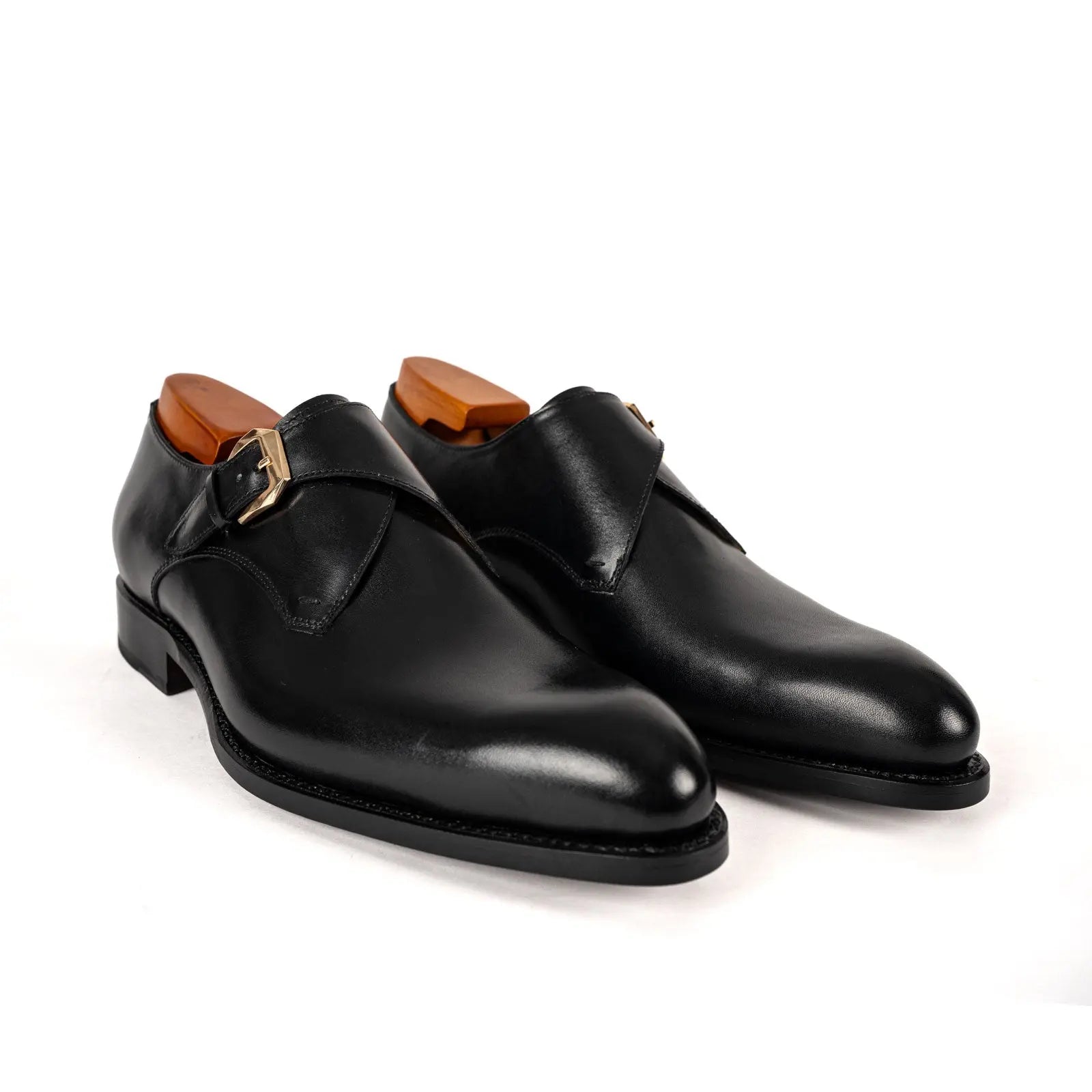 Black Single Monk Oxford