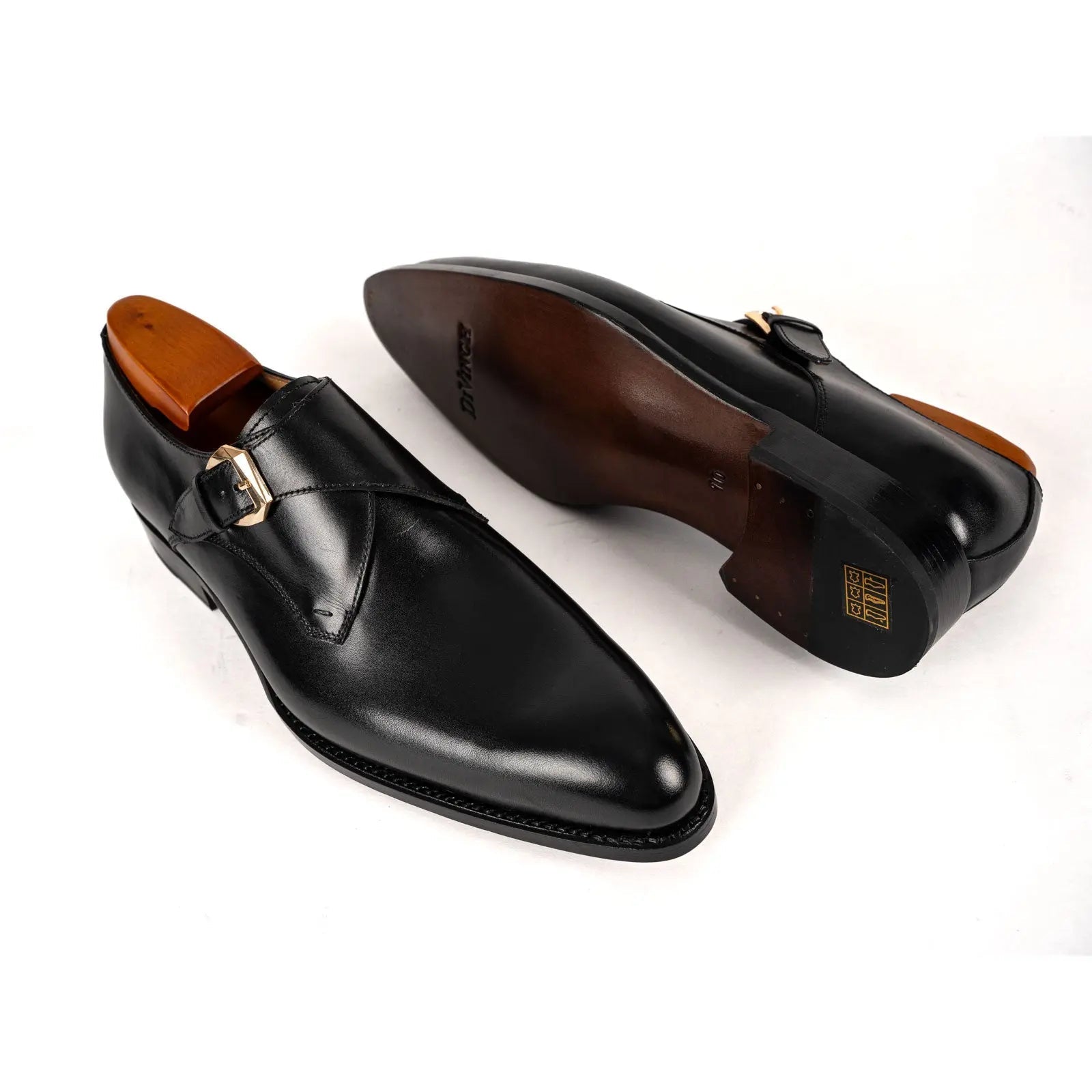 Black Single Monk Oxford