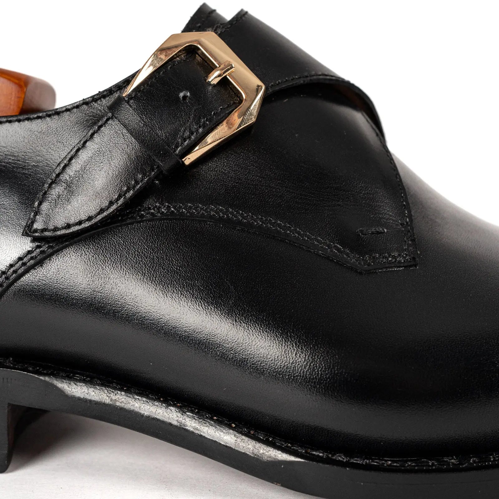 Black Single Monk Oxford