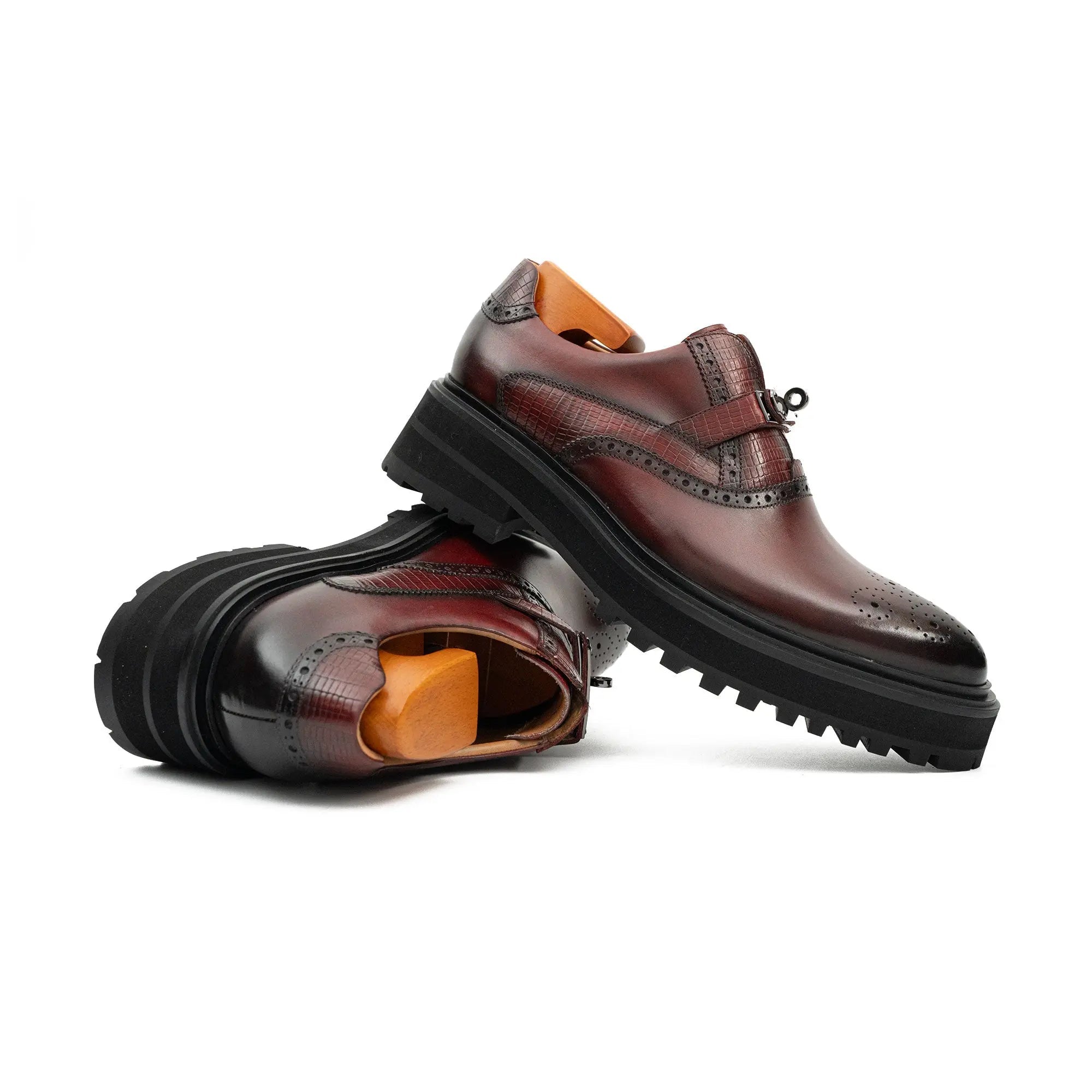 Burgundy Strap Lug Loafer