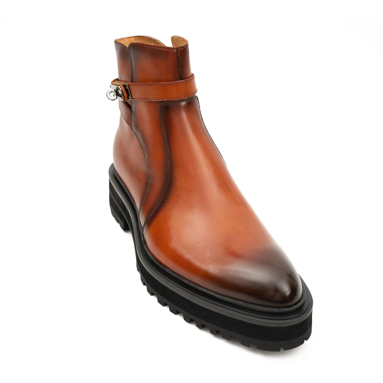 Burnished Harness Chelsea Boot