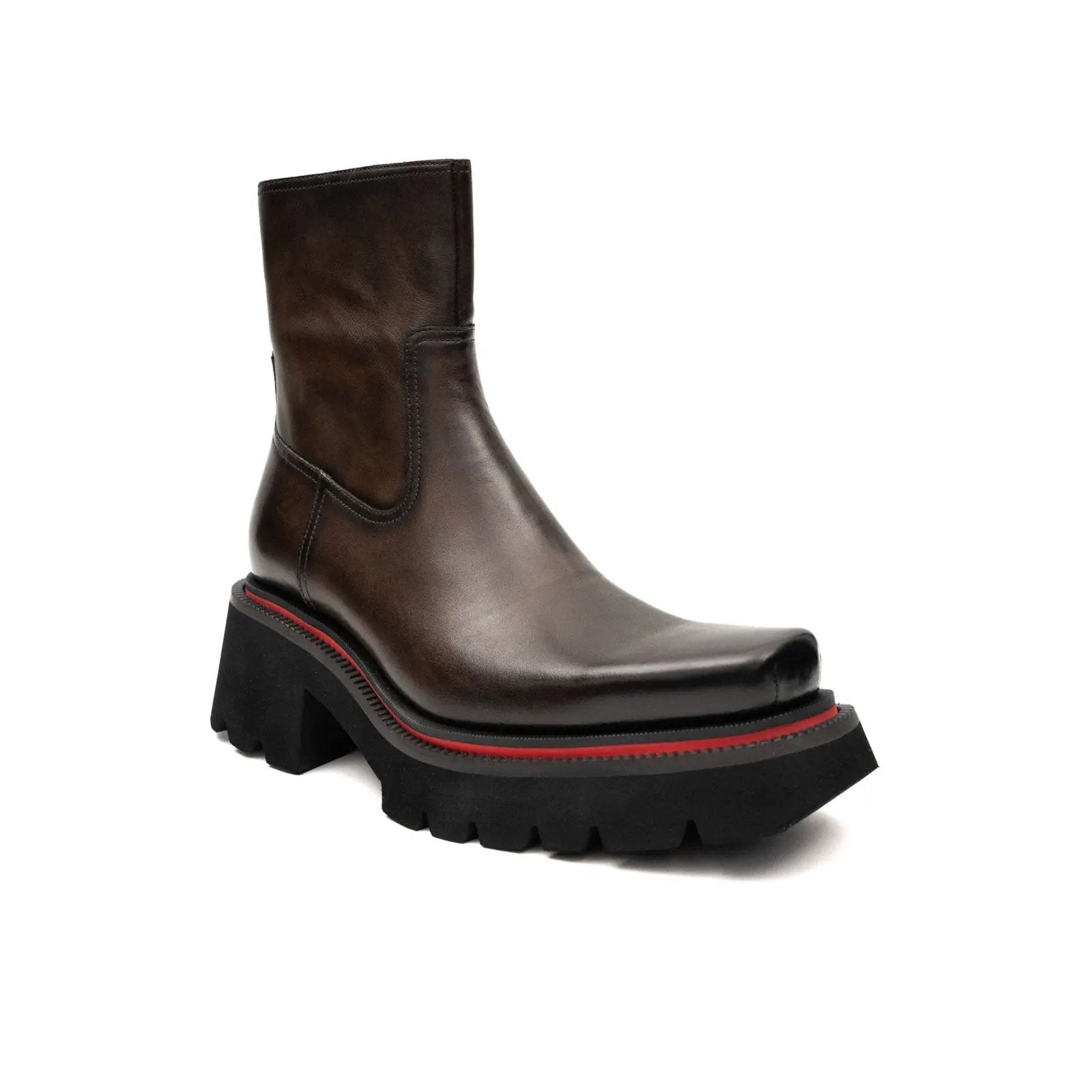 Short Title: Square Toe Platform Chelsea Boots