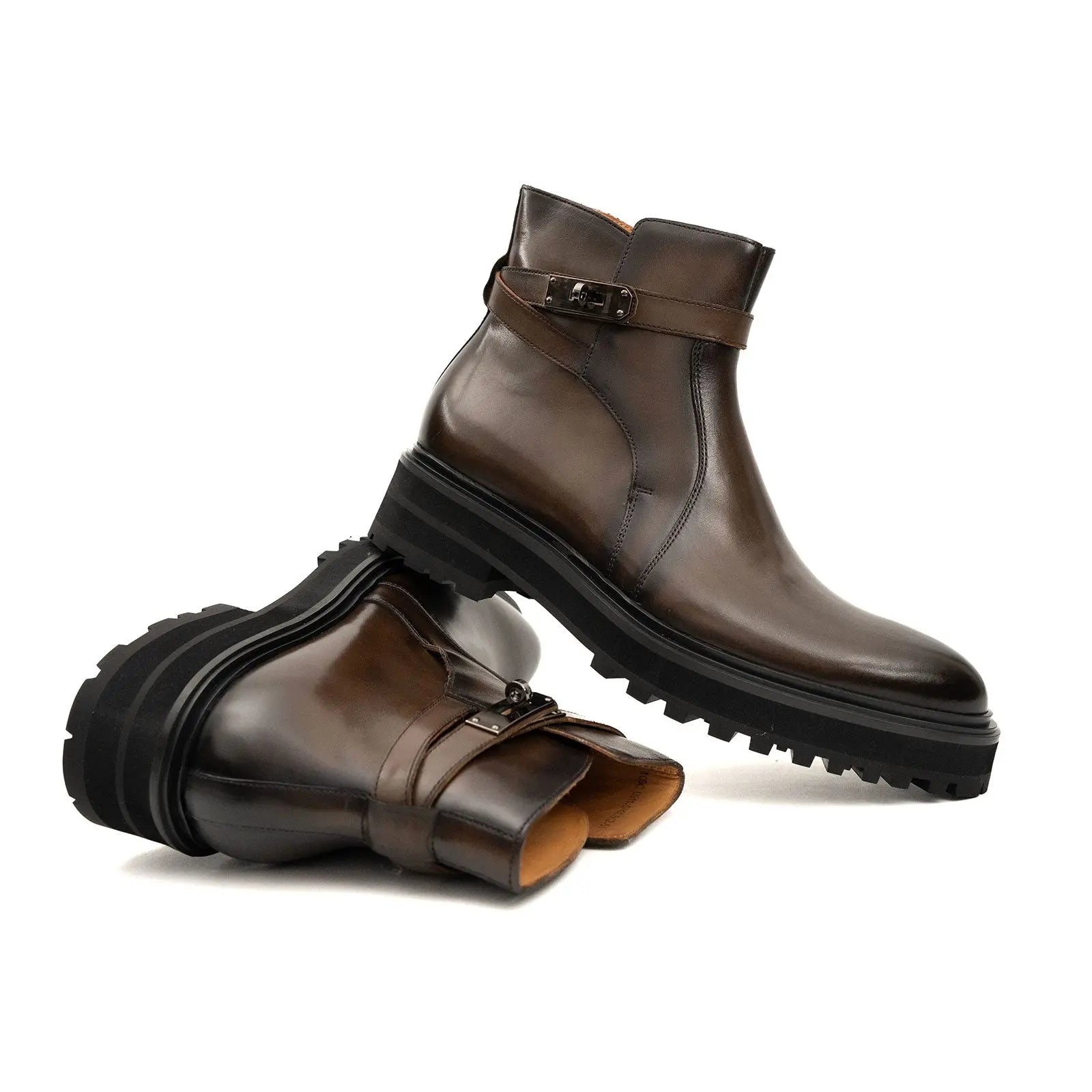 Walnut Strap Chelsea Boot