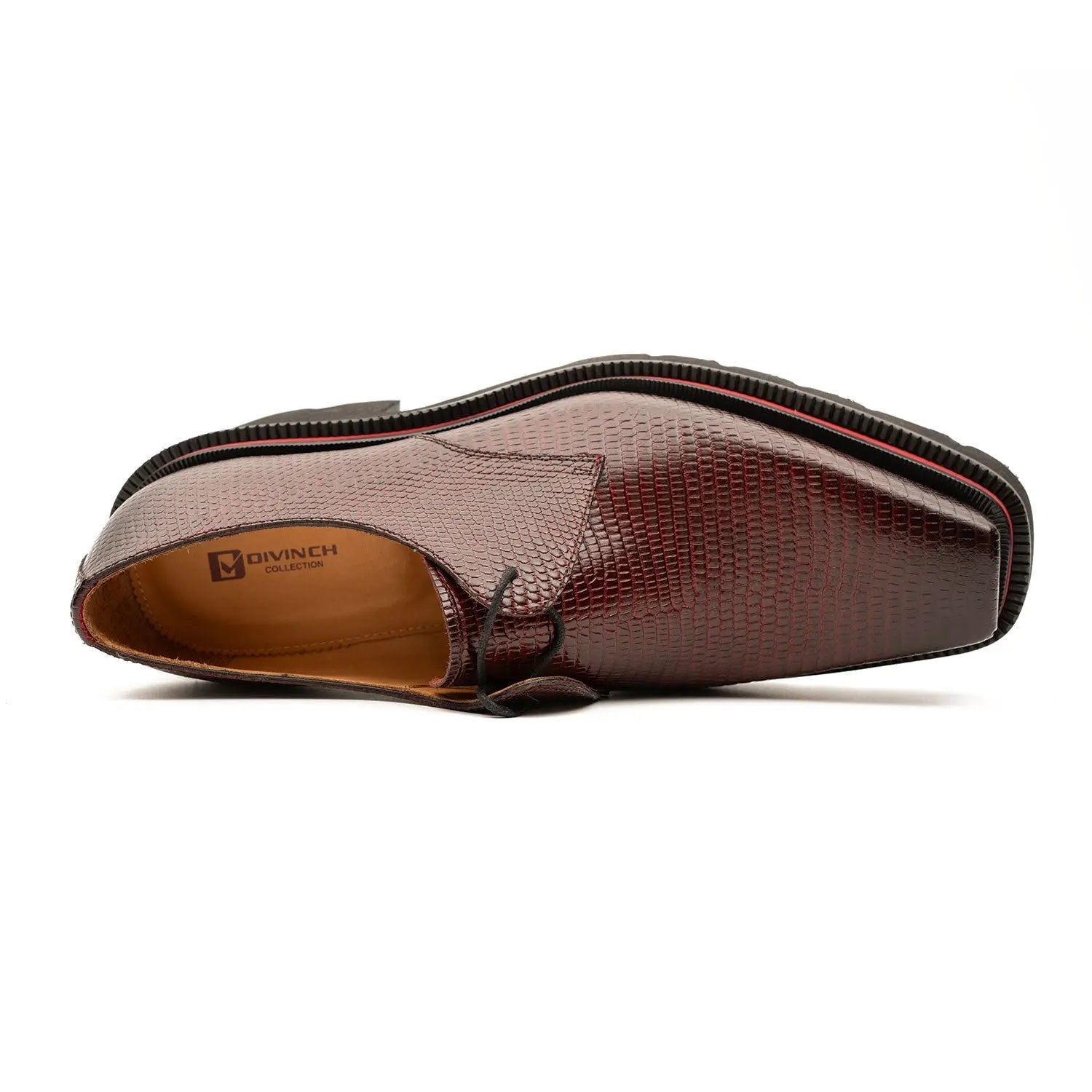 Burgundy Textured Lug Derby