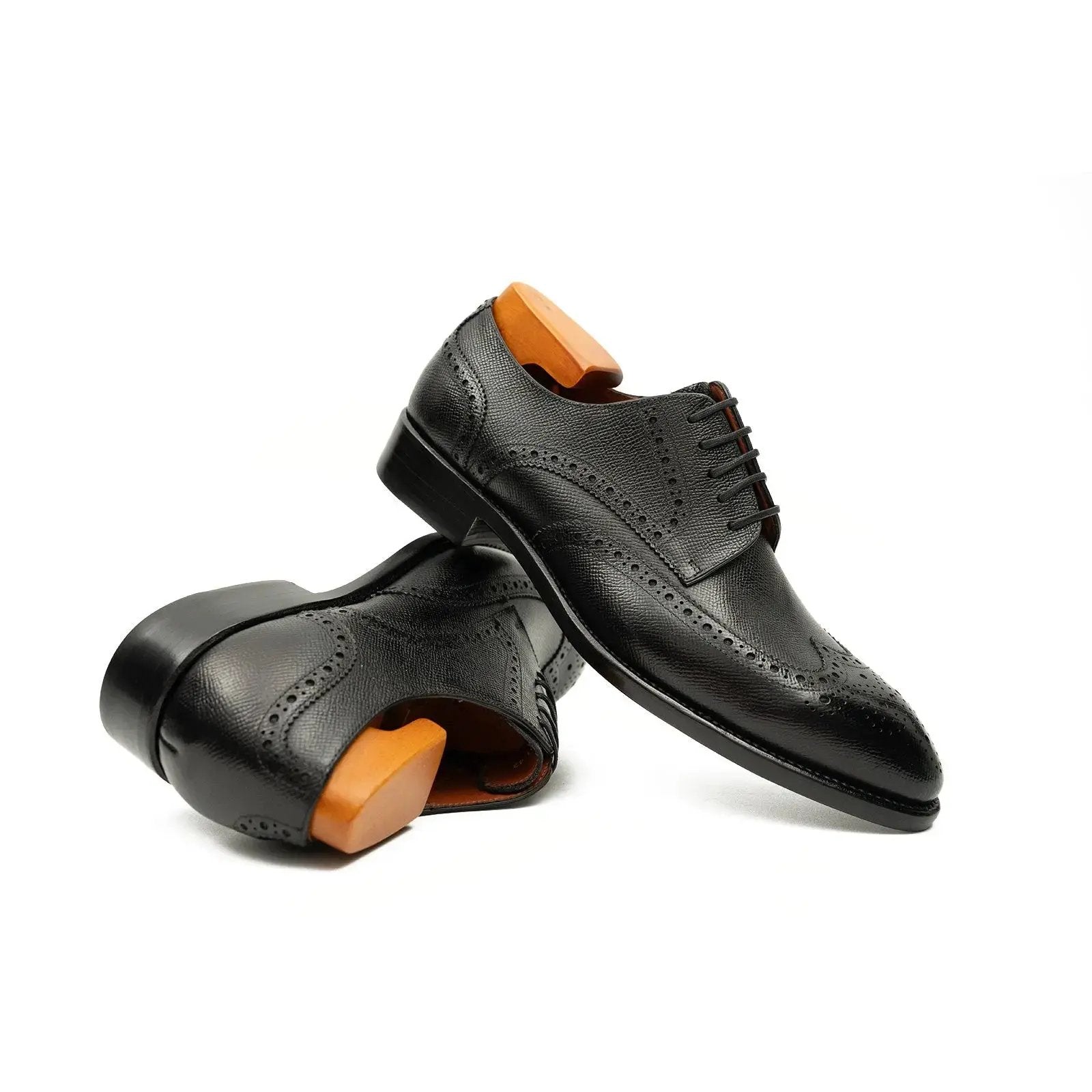 Black Grain Wingtip Derby