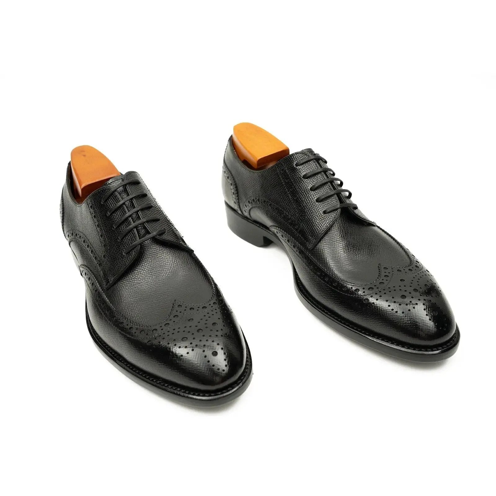Black Grain Wingtip Derby