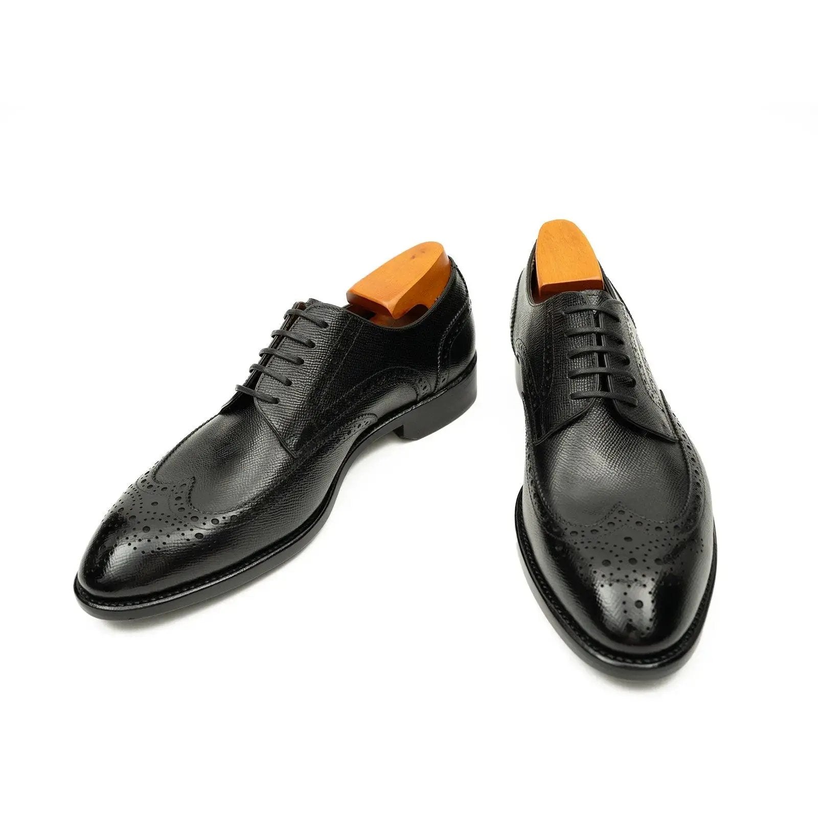Black Grain Wingtip Derby