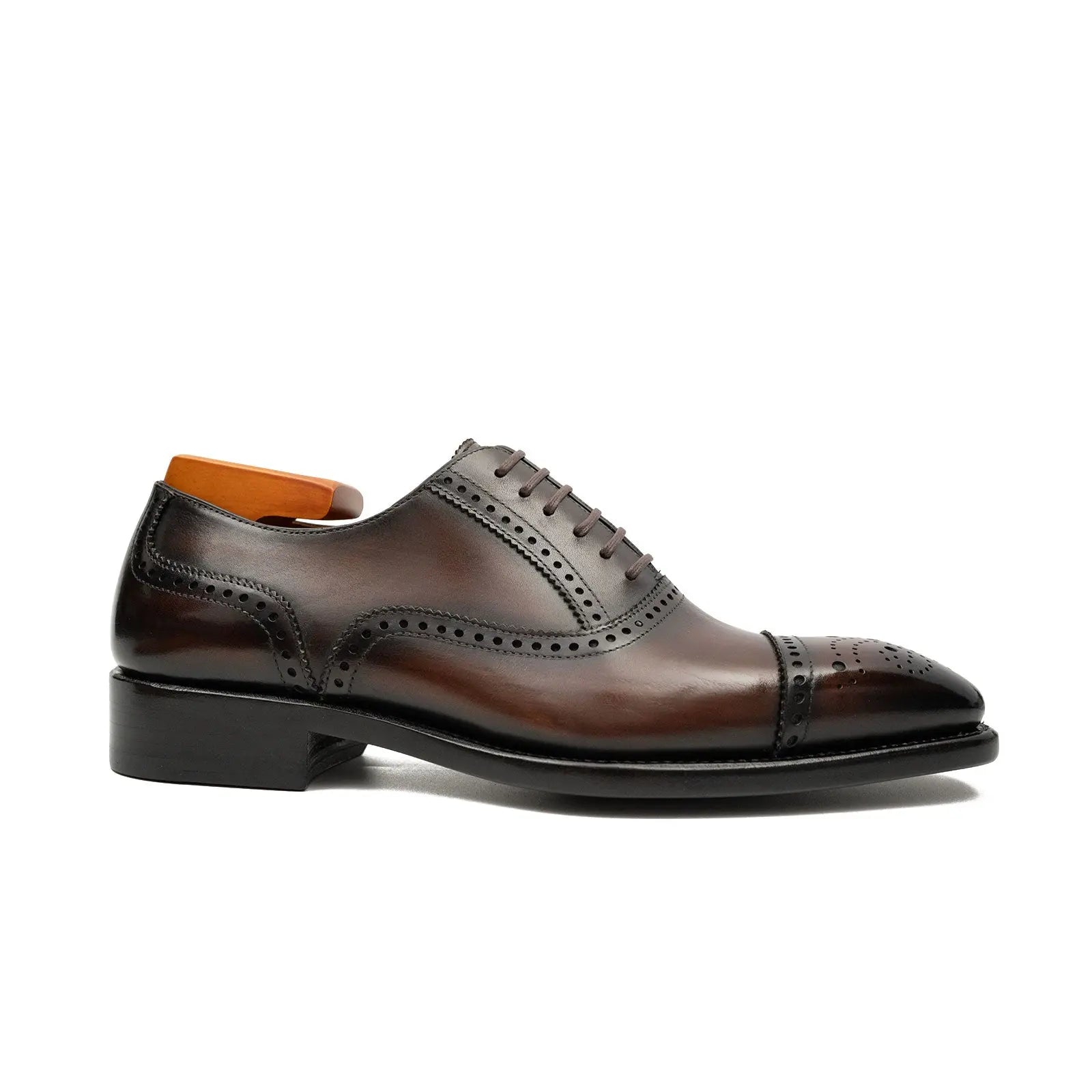 Burnished Brown Cap-Toe Oxford