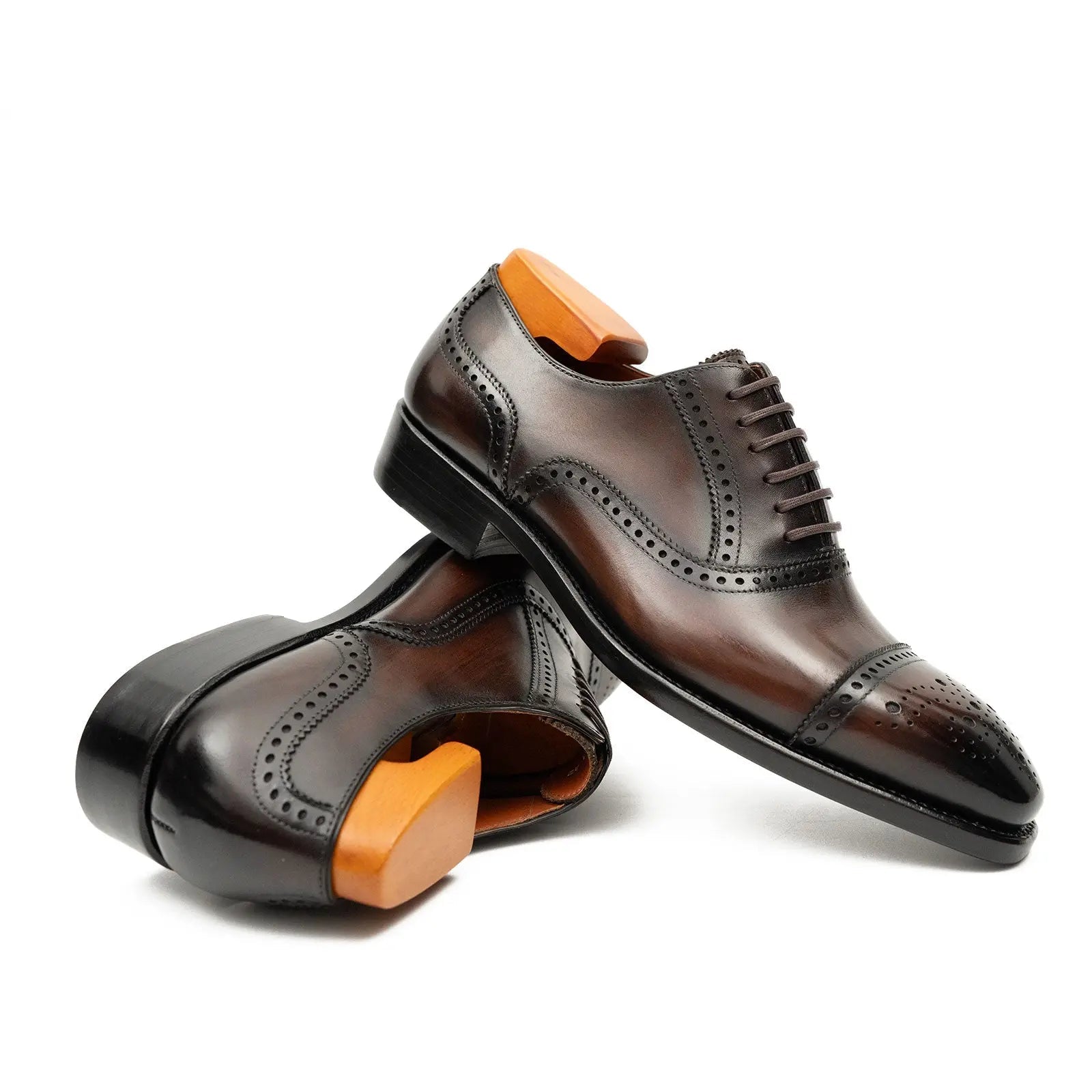 Burnished Brown Cap-Toe Oxford