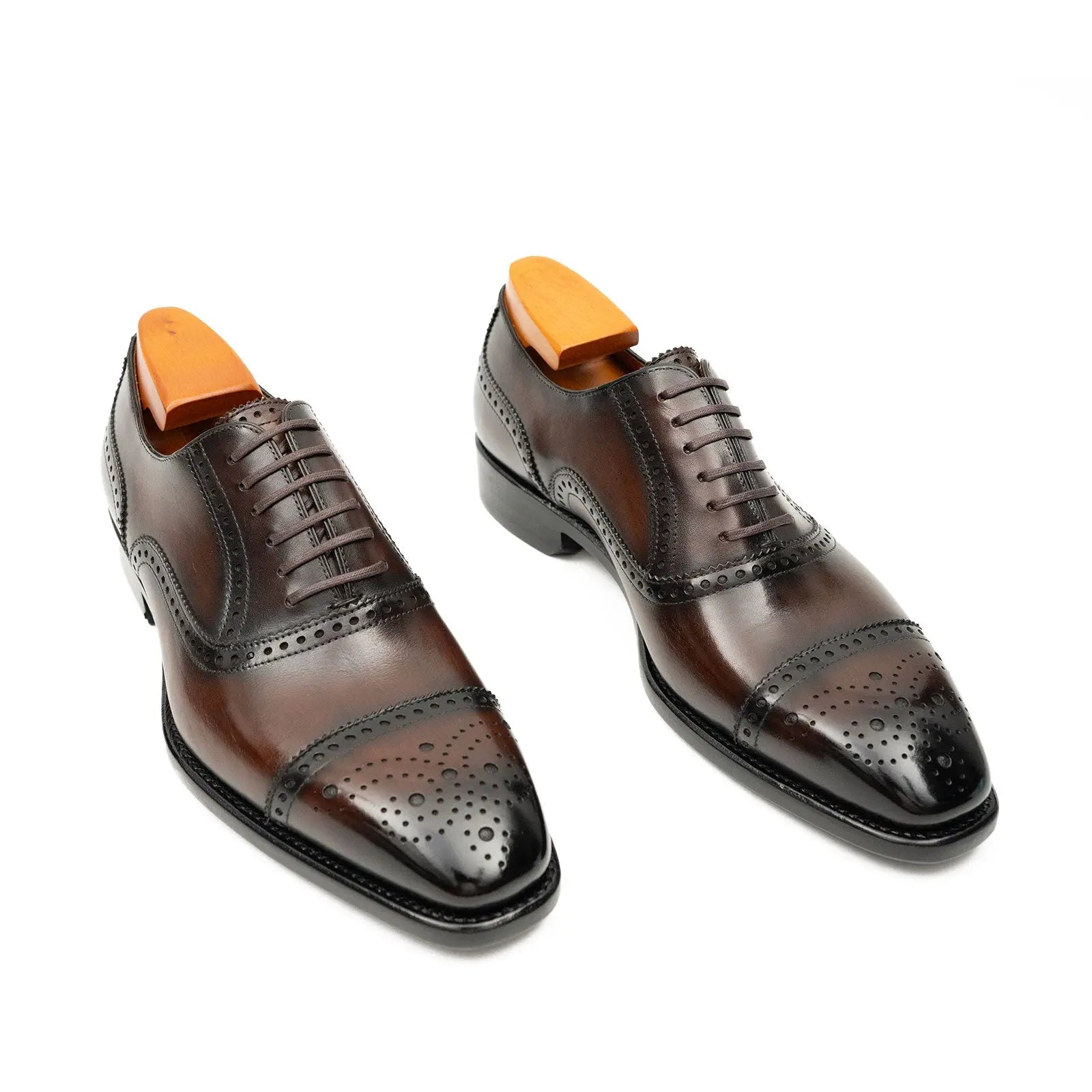 Burnished Brown Cap-Toe Oxford