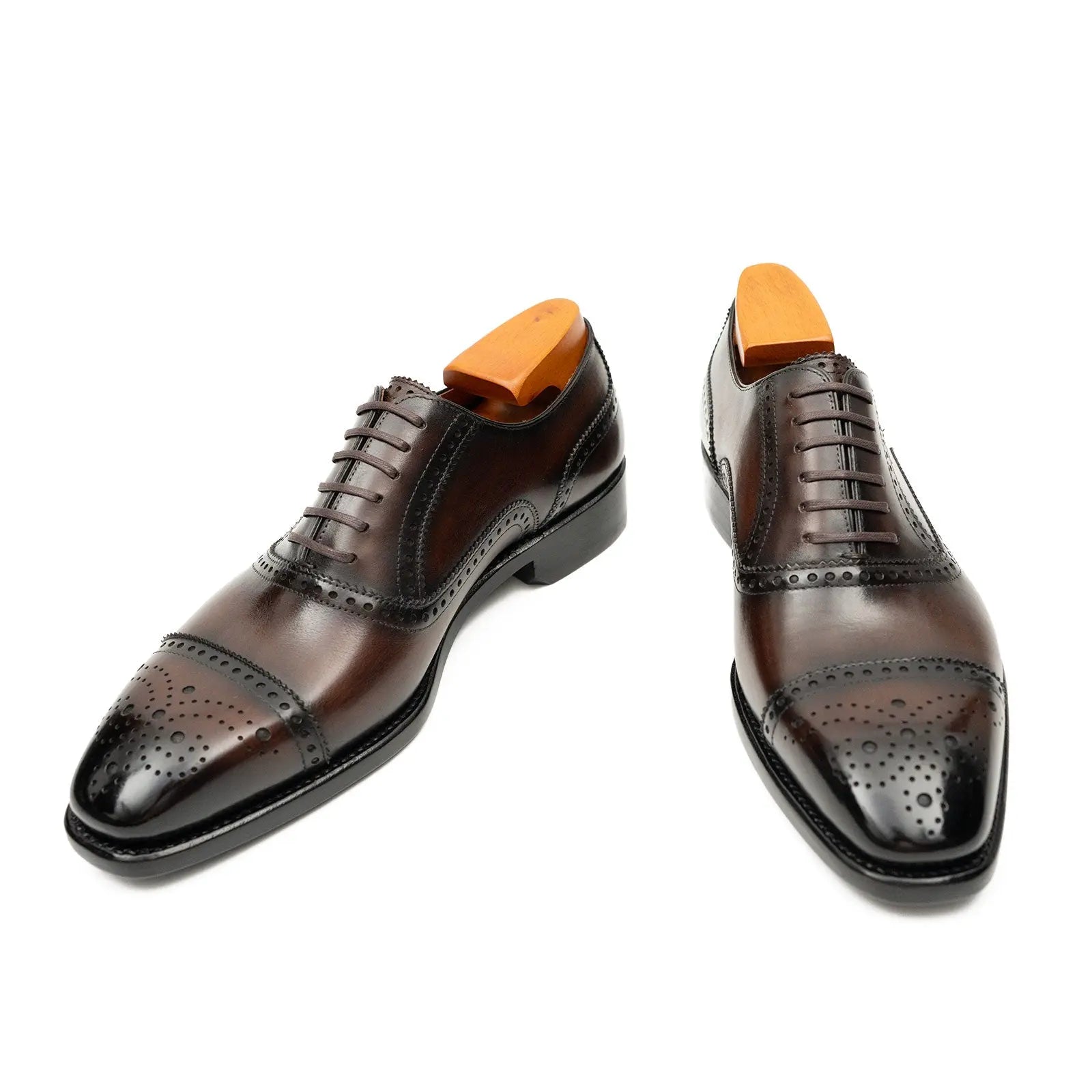Burnished Brown Cap-Toe Oxford