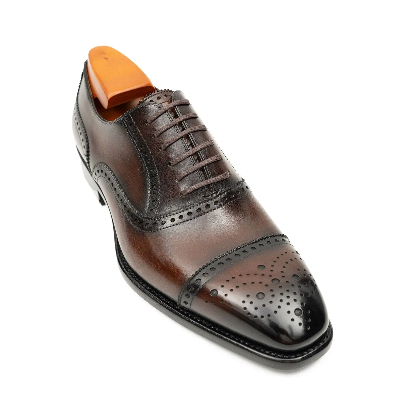 Burnished Brown Cap-Toe Oxford