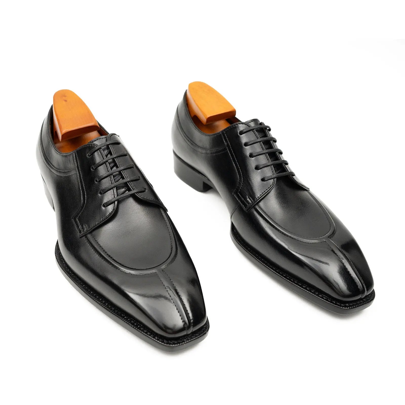 Black Apron-Toe Derby