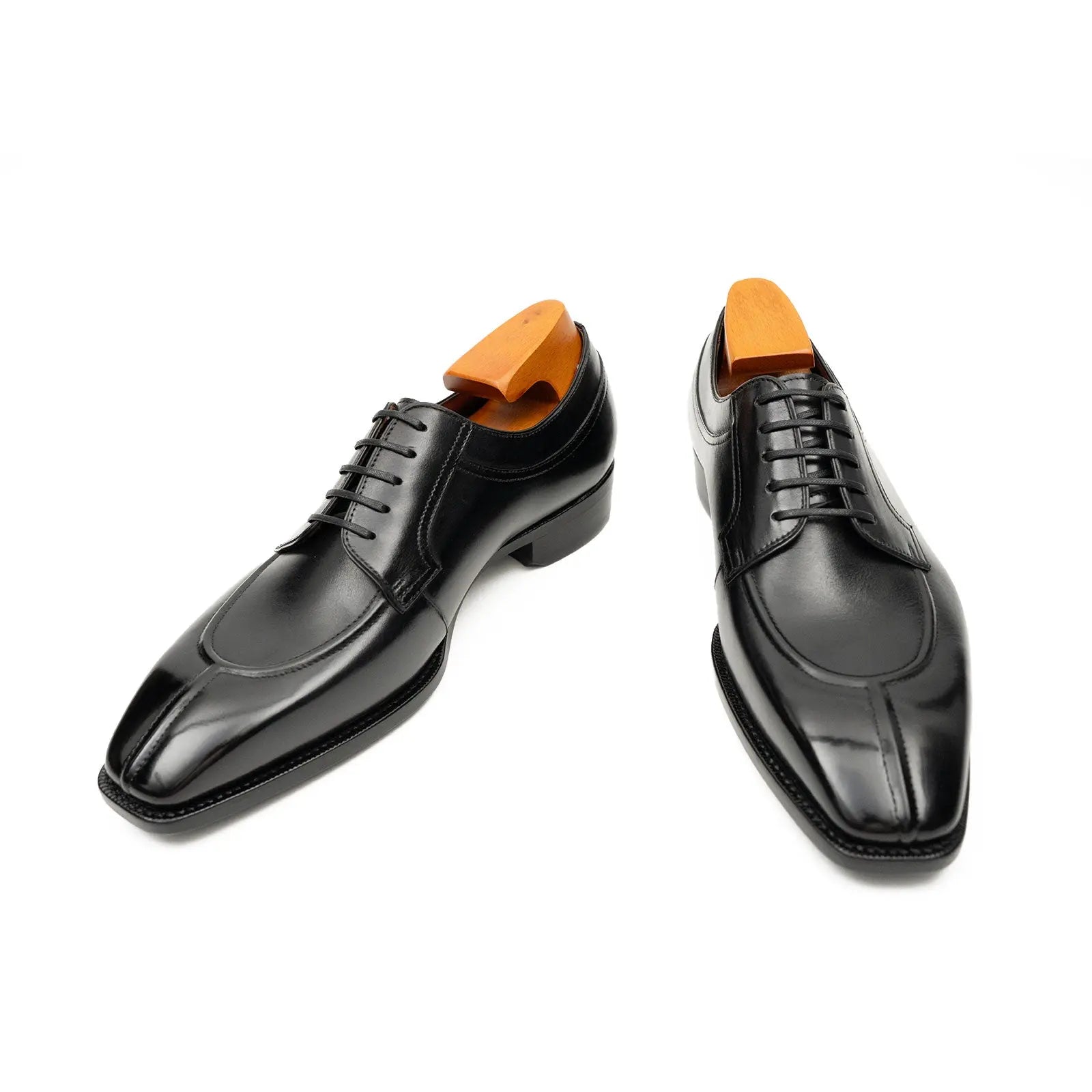 Black Apron-Toe Derby