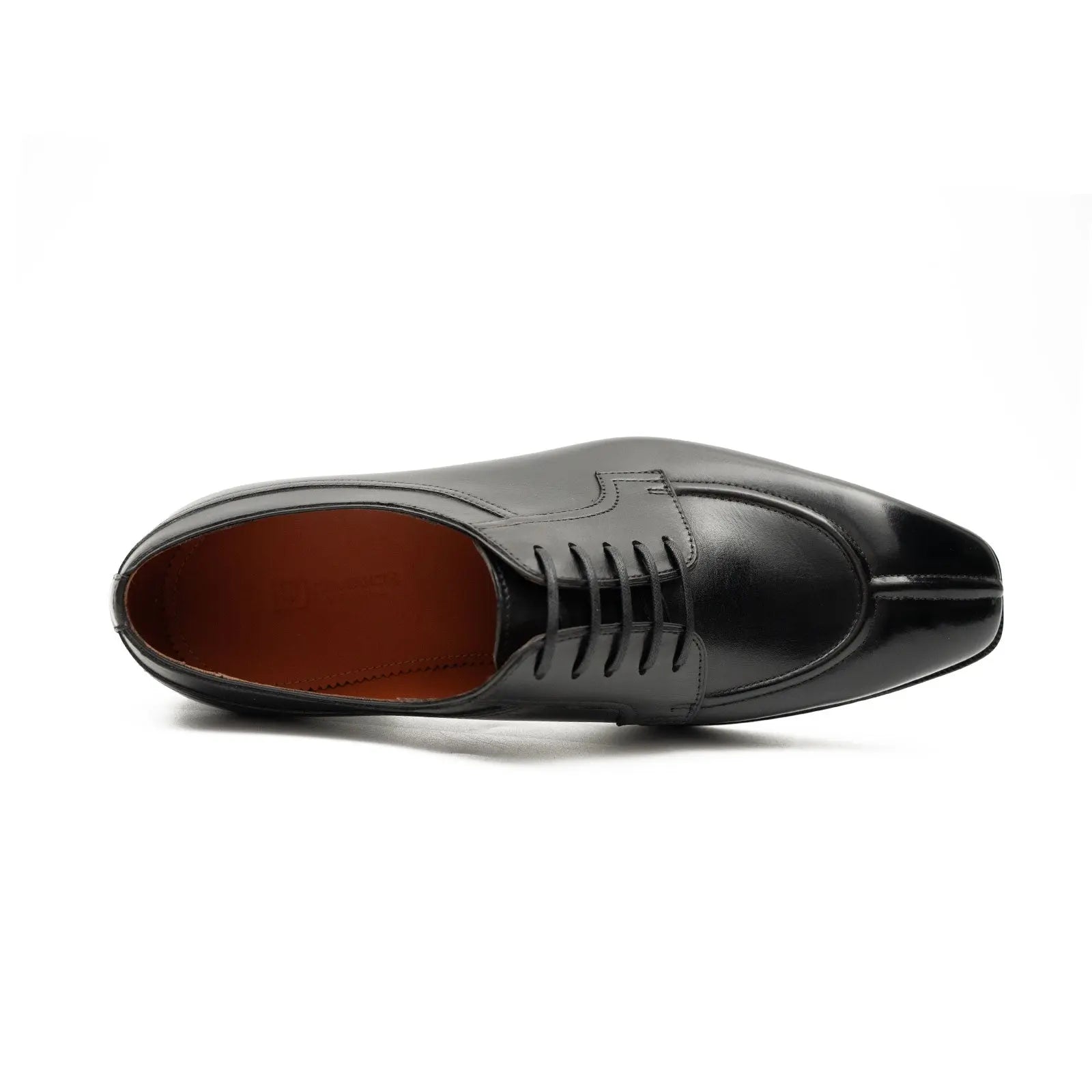 Black Apron-Toe Derby