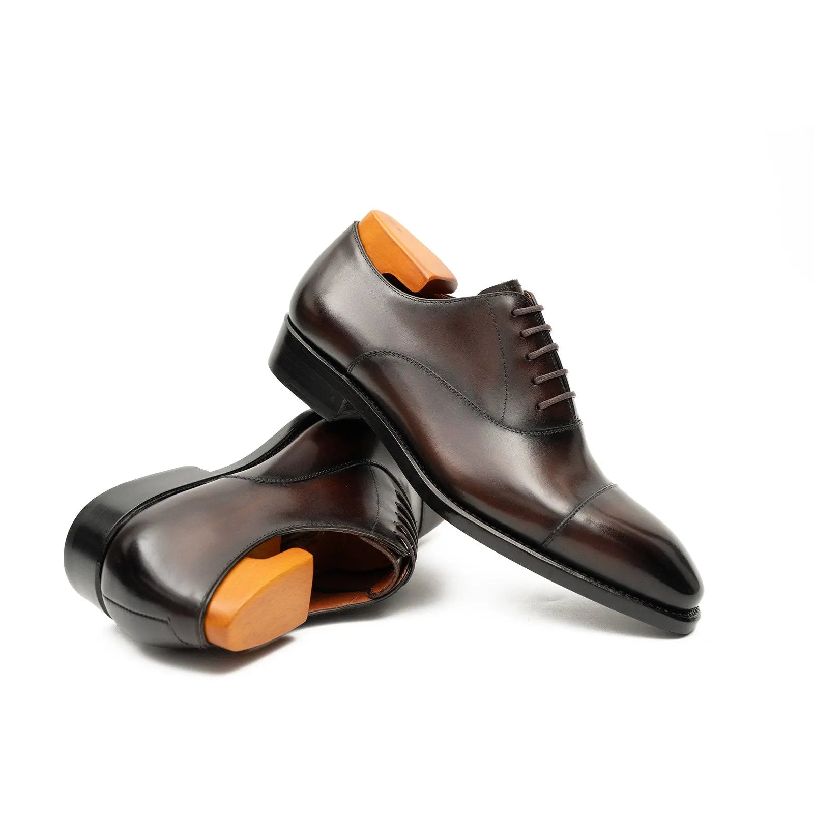 Dark Brown Cap-Toe Oxford