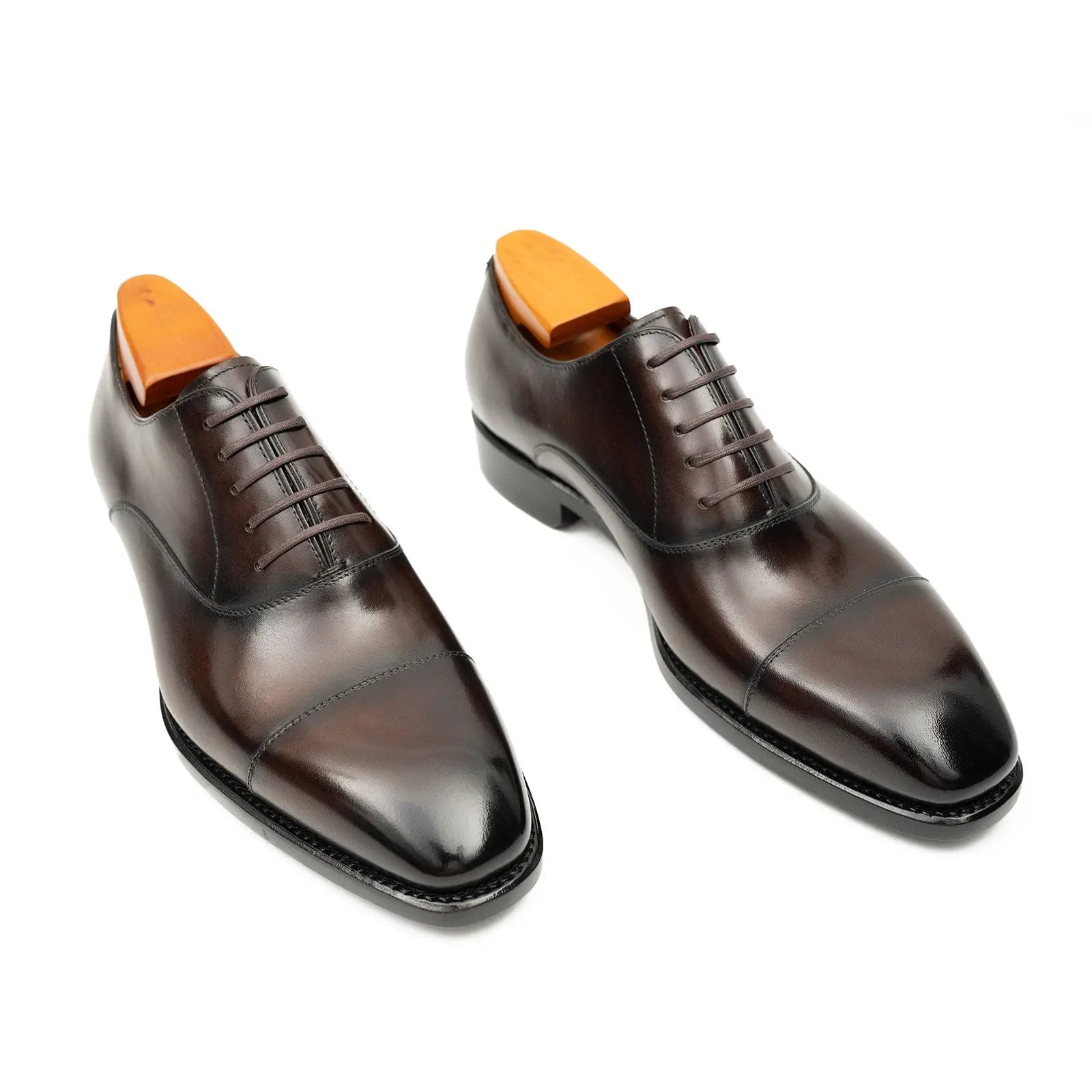 Dark Brown Cap-Toe Oxford