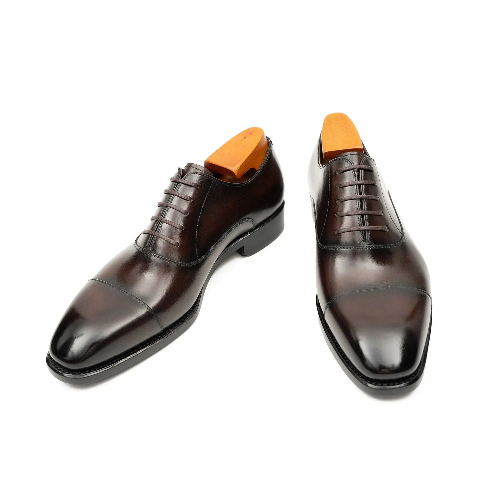 Dark Brown Cap-Toe Oxford