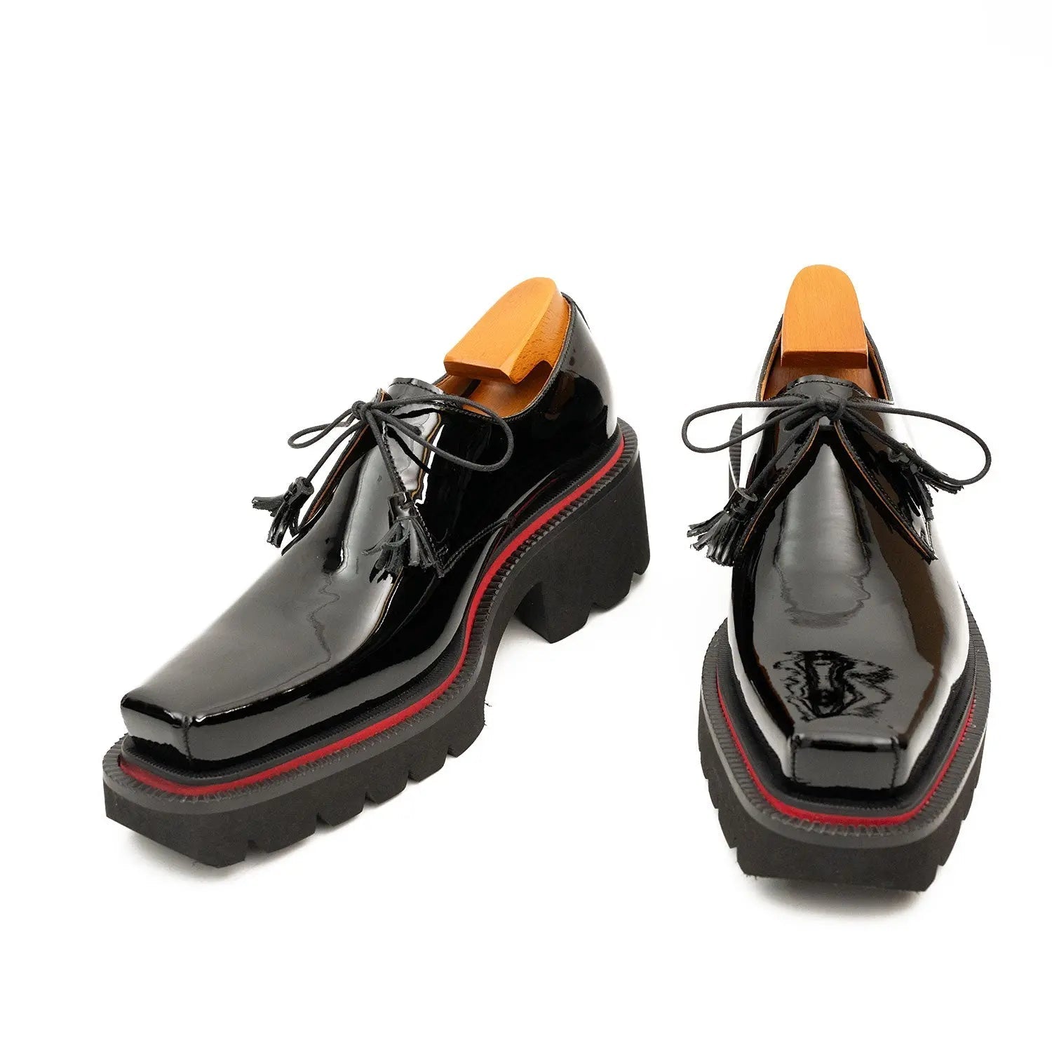 Black Patent Lug Derby