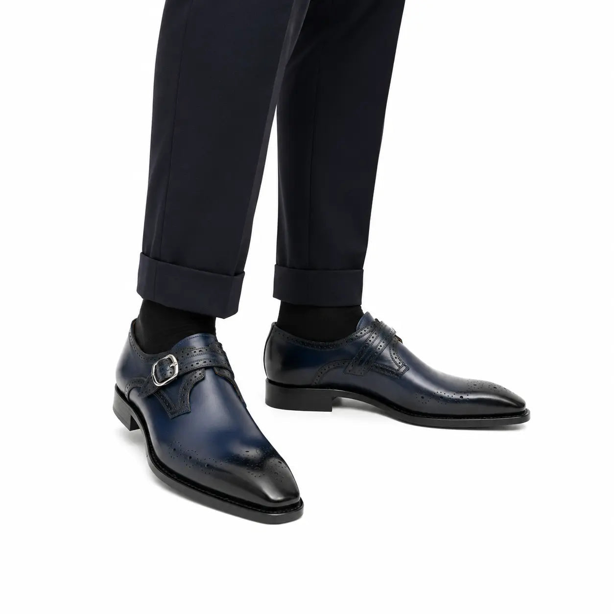 Midnight Blue Monk Strap
