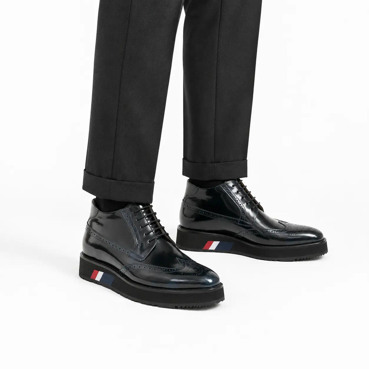 Midnight Blue Platform Derby