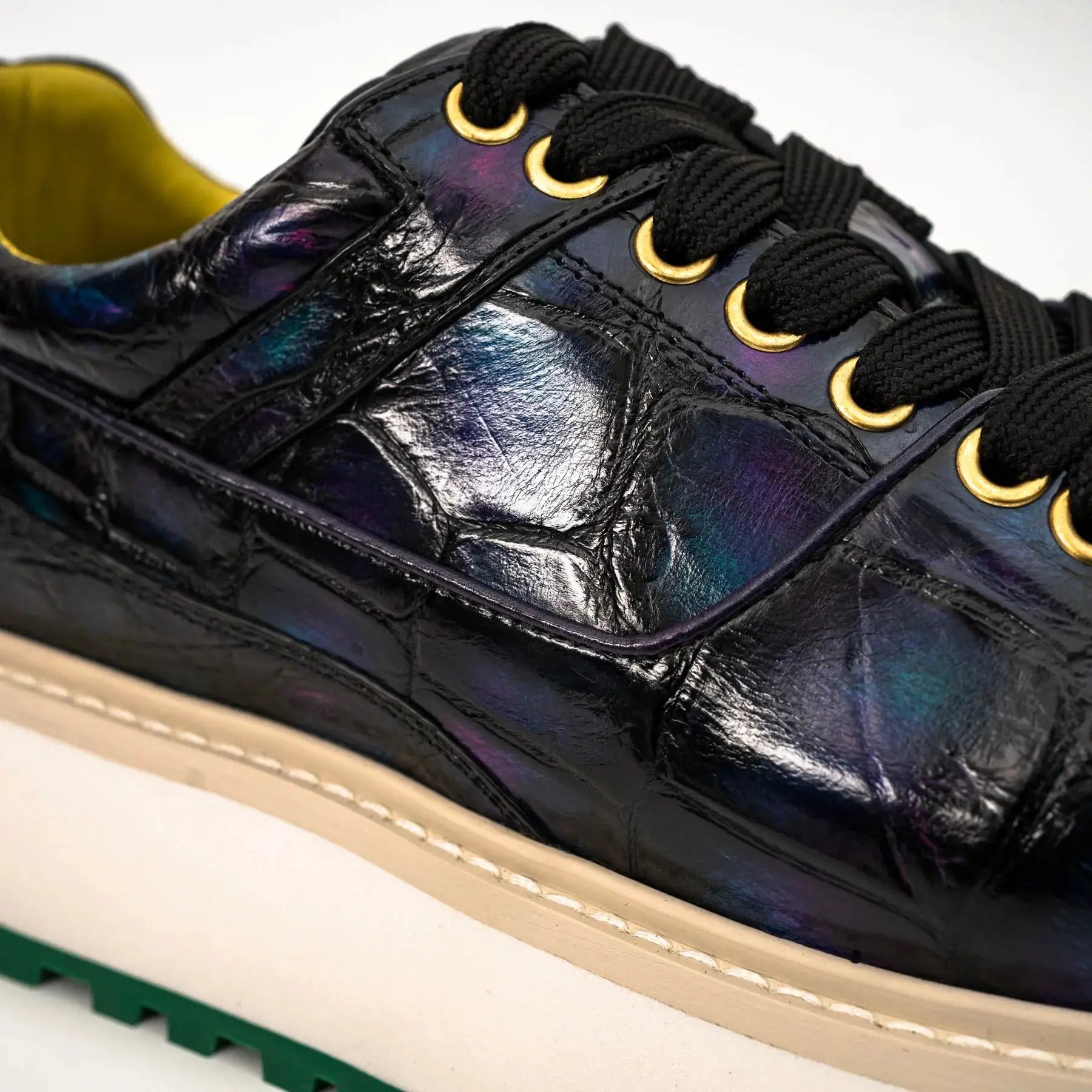 Midnight Crocodile Platform Sneaker