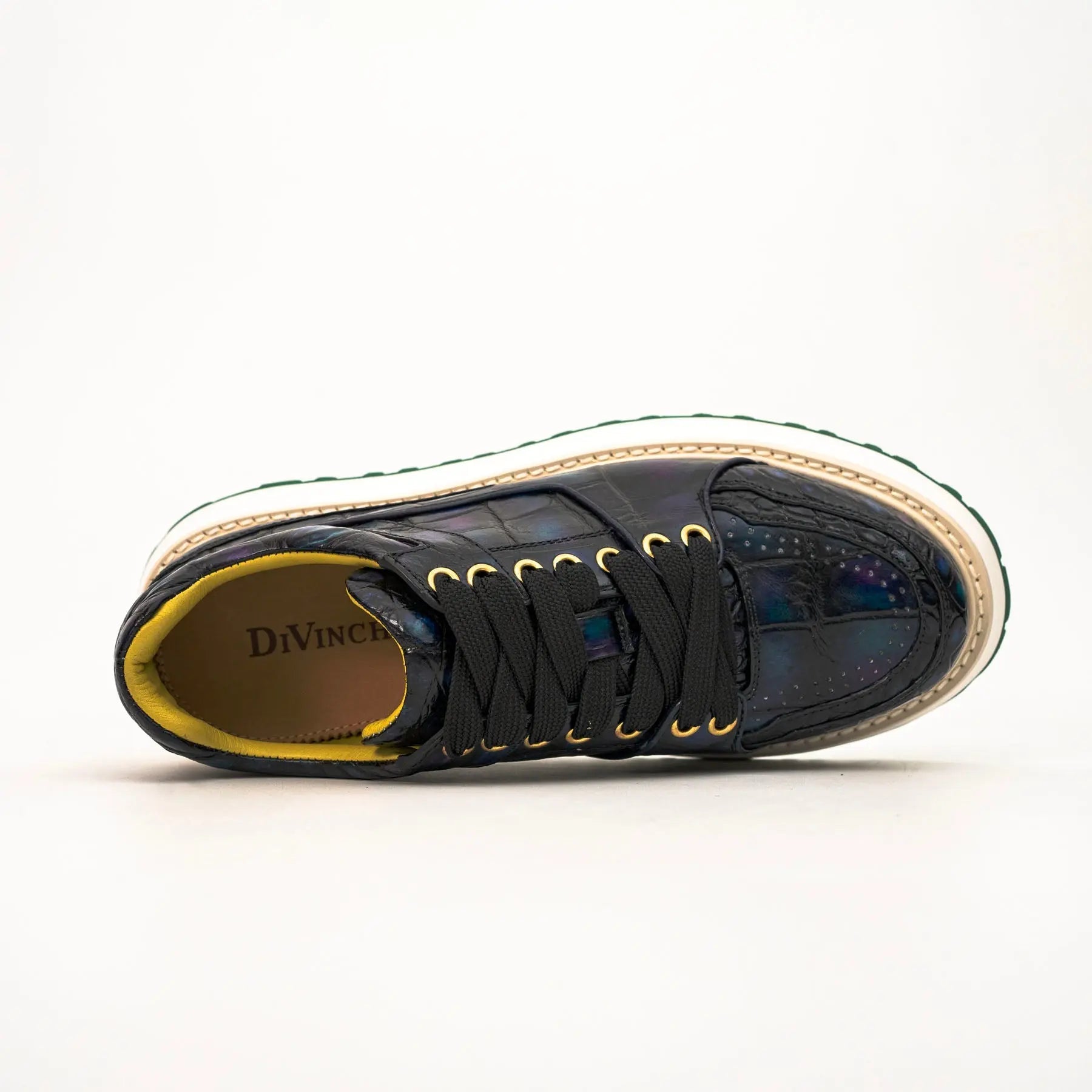 Midnight Crocodile Platform Sneaker