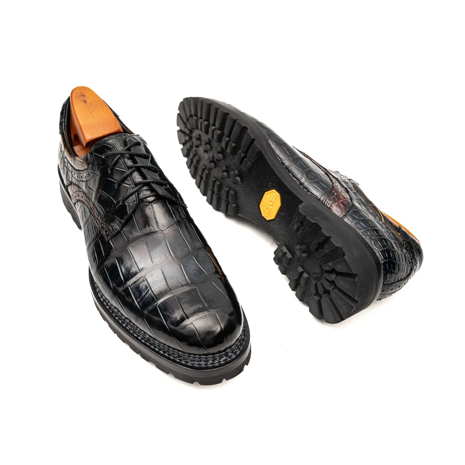 Black Crocodile Norwegian Lug Derby