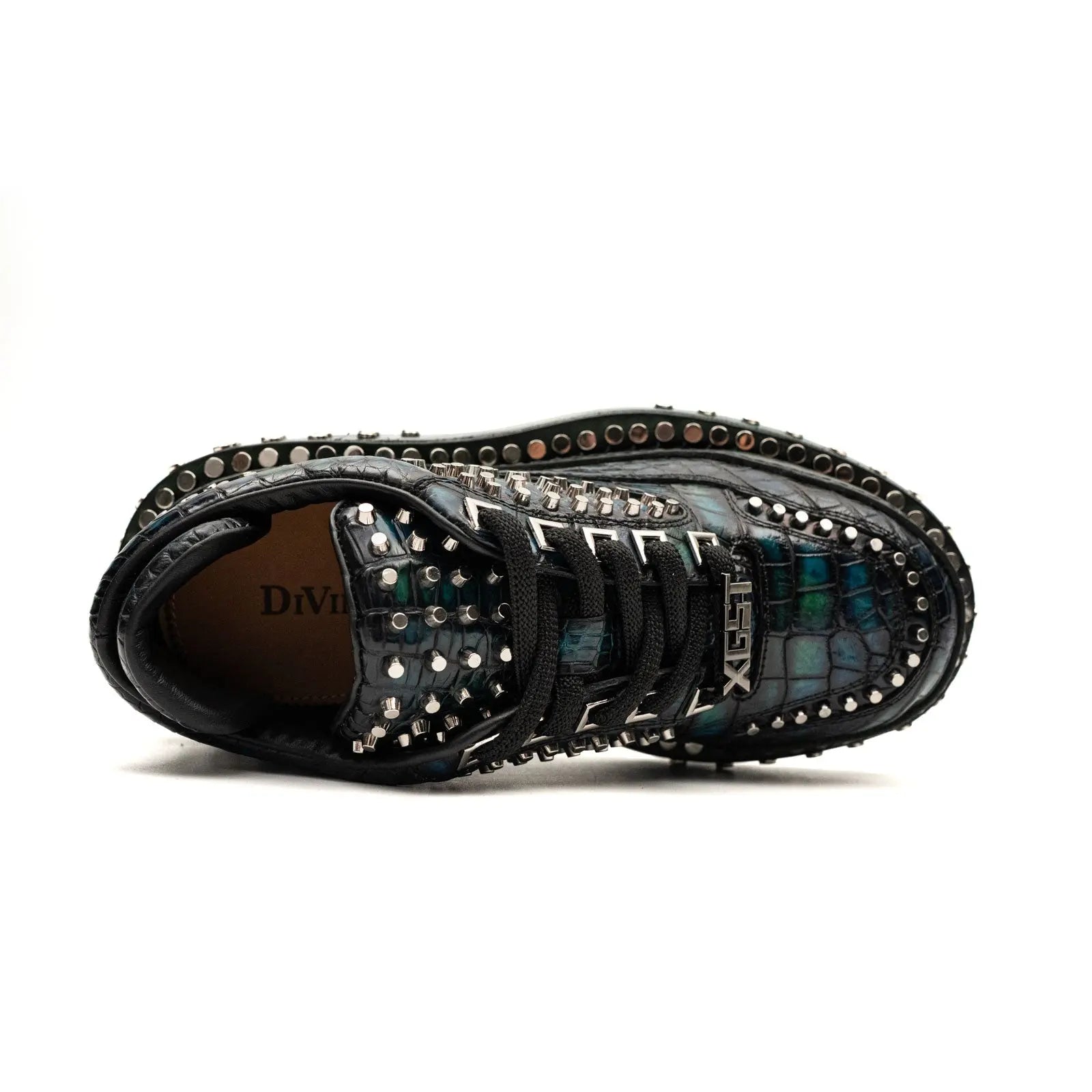 Studded Crocodile Platform Sneaker