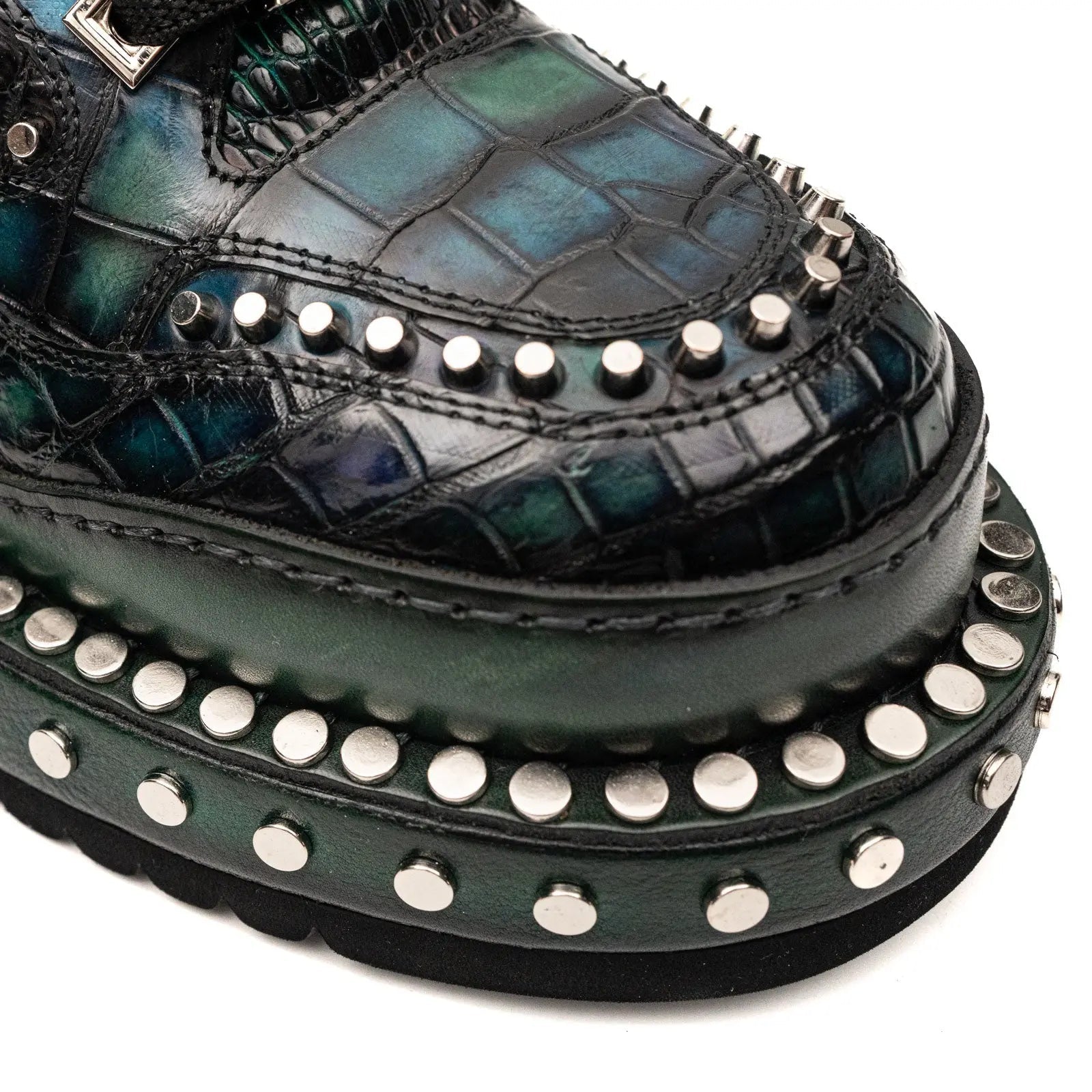 Studded Crocodile Platform Sneaker