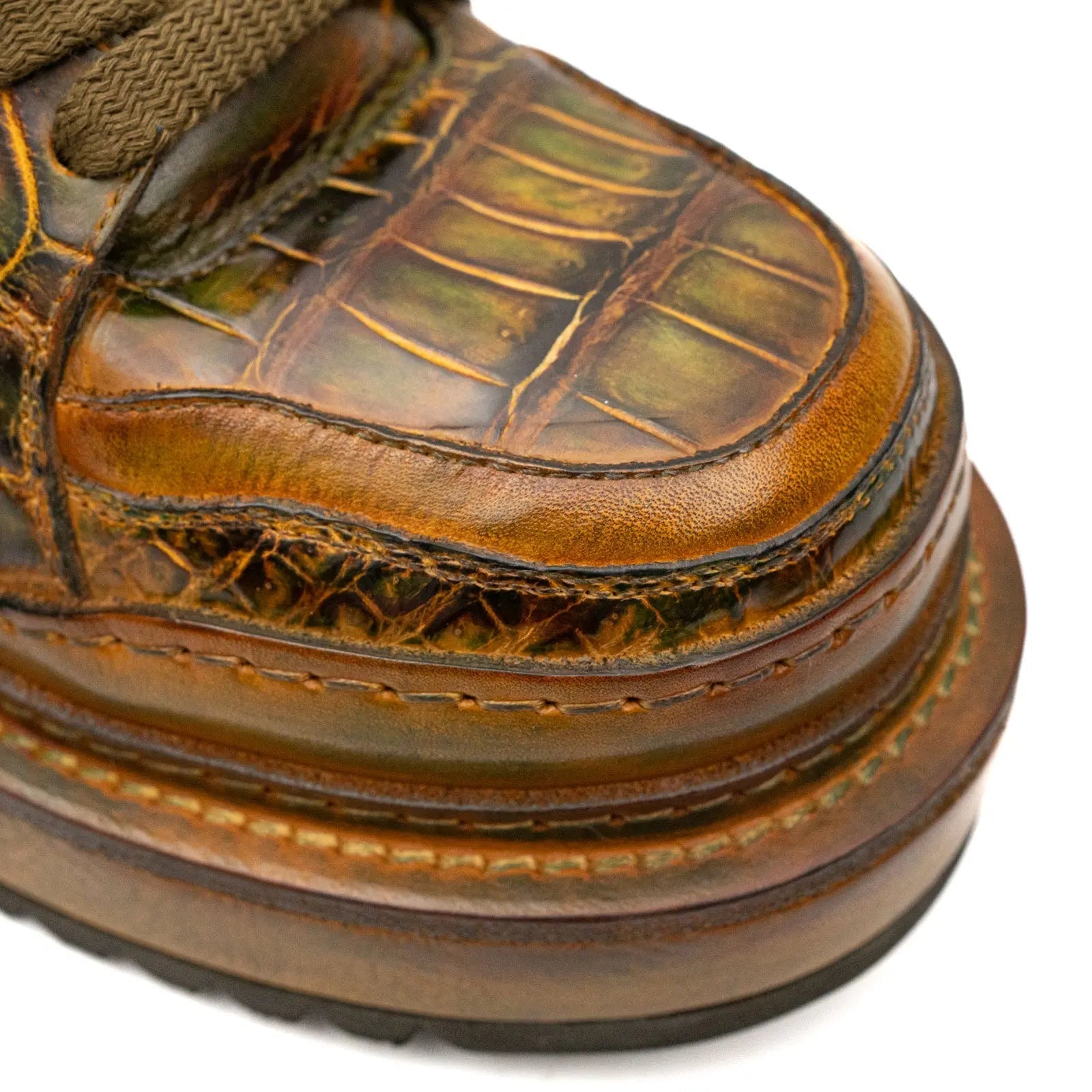 Patina Ostrich Platform Sneaker
