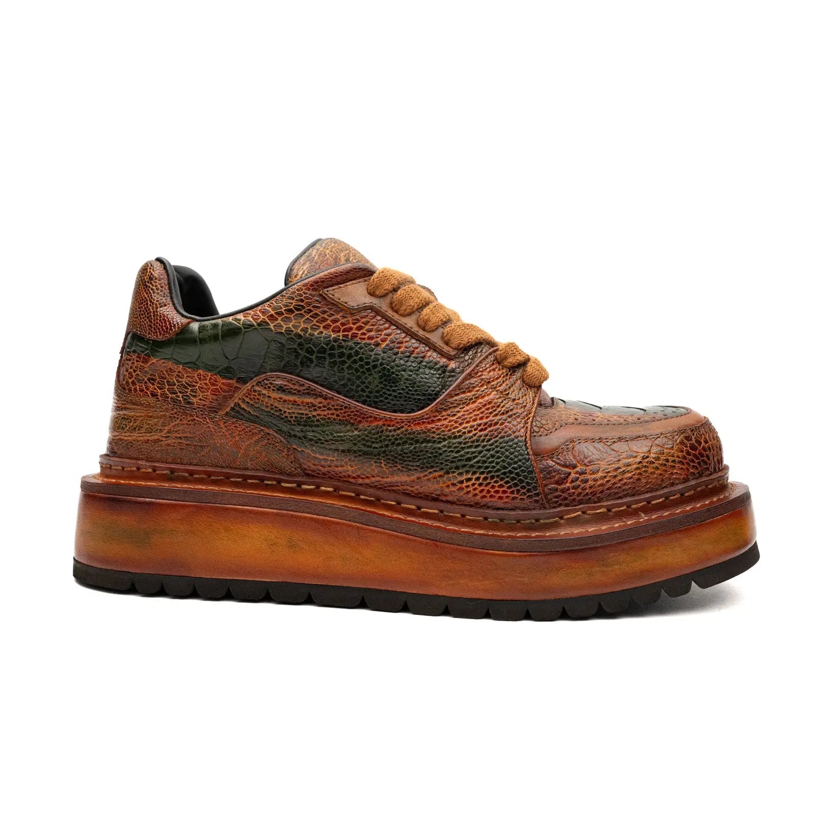 Vintage Ostrich Platform Sneaker