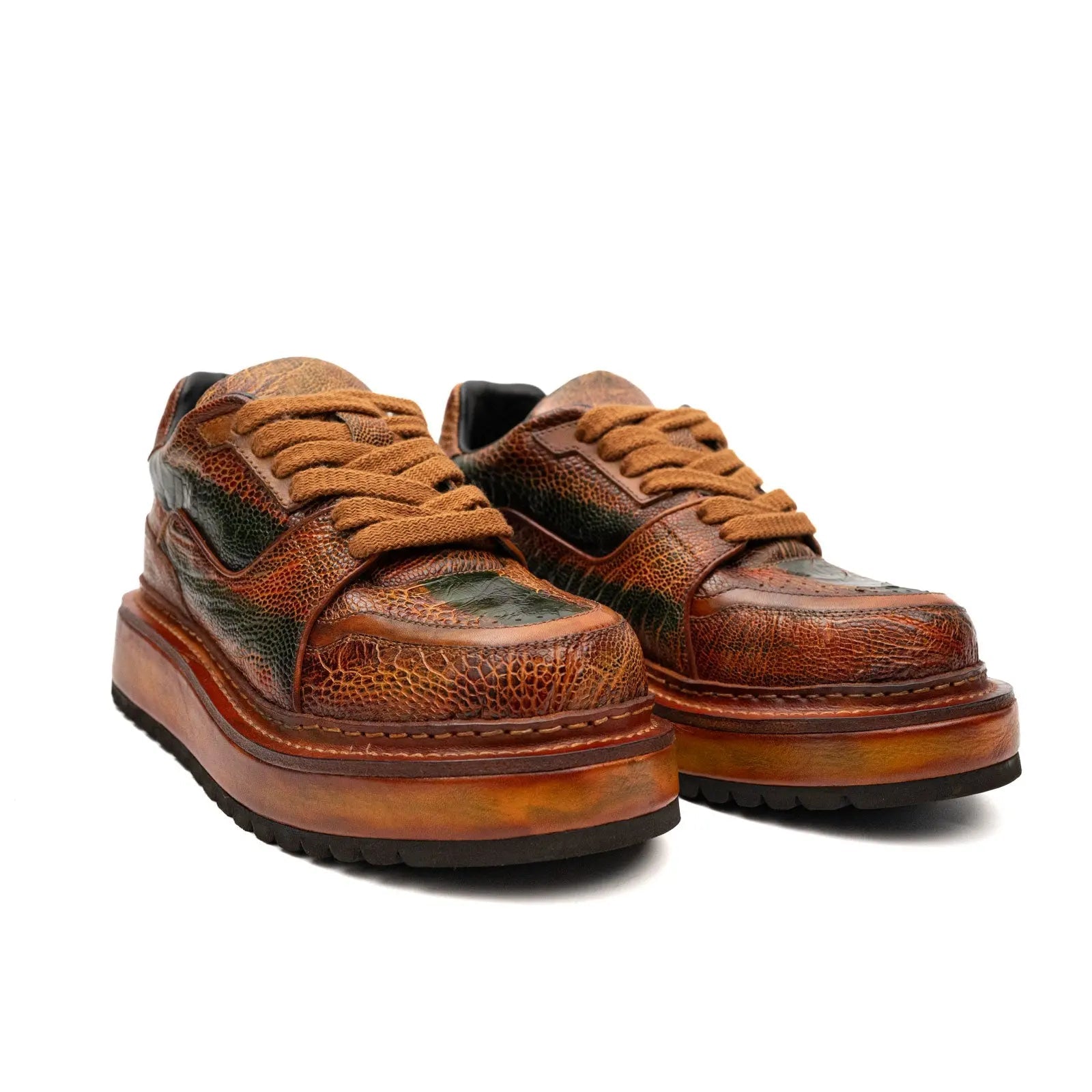 Vintage Ostrich Platform Sneaker
