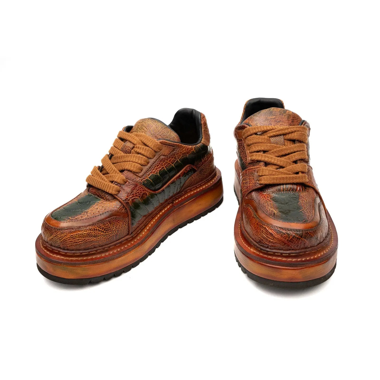 Vintage Ostrich Platform Sneaker