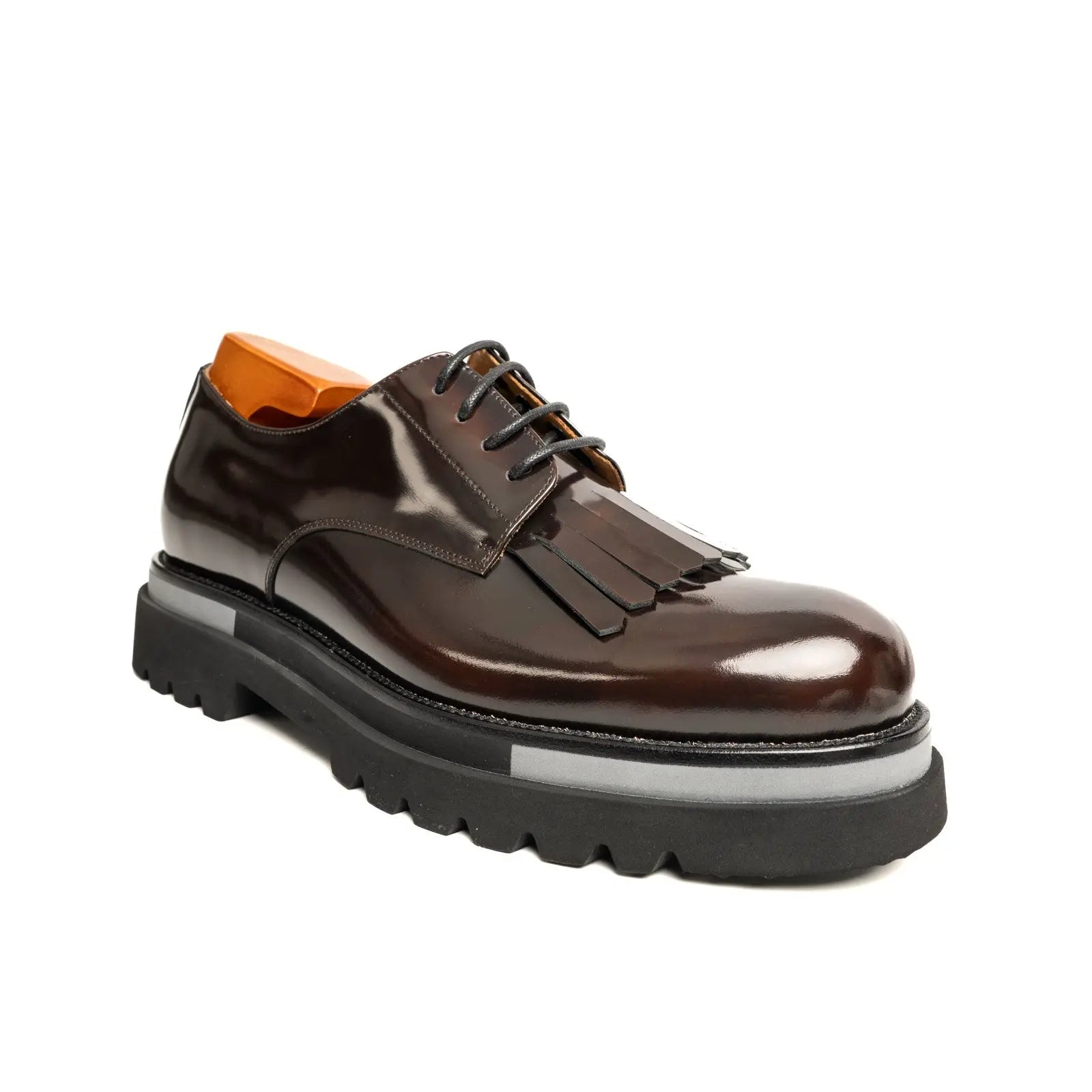 Dark Brown Kiltie Lug Derby