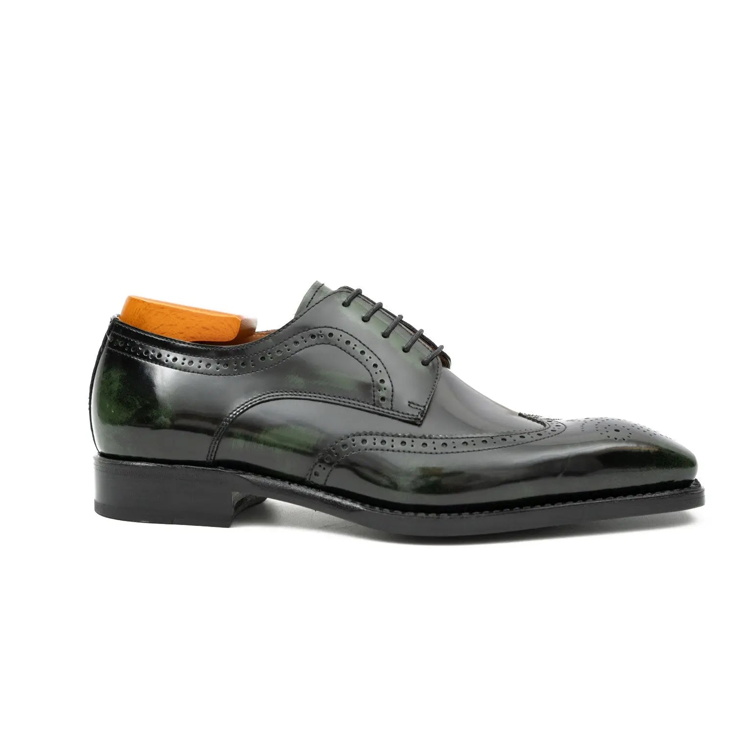 Dark Green Wingtip Derby