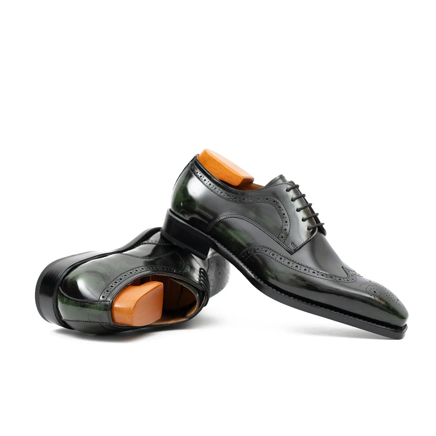 Dark Green Wingtip Derby