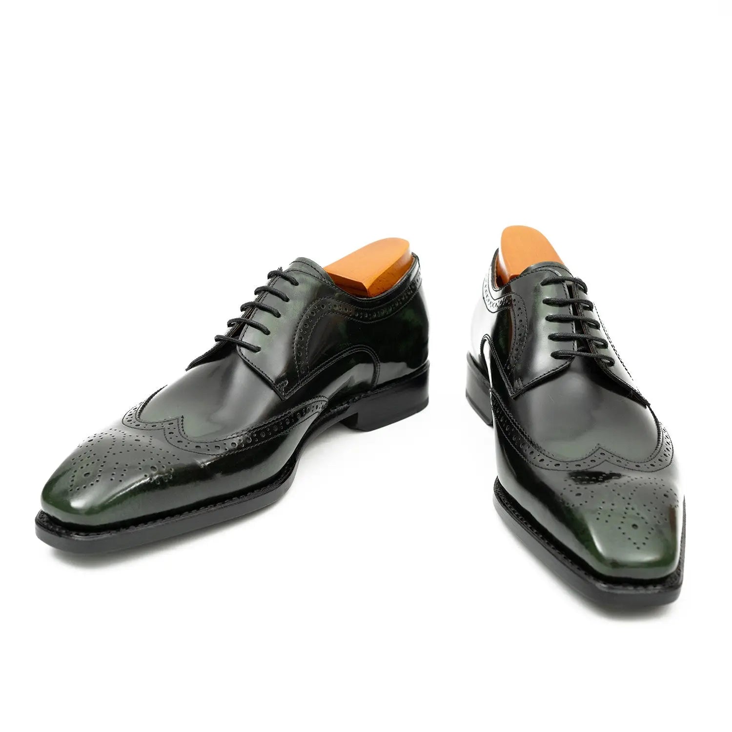 Dark Green Wingtip Derby