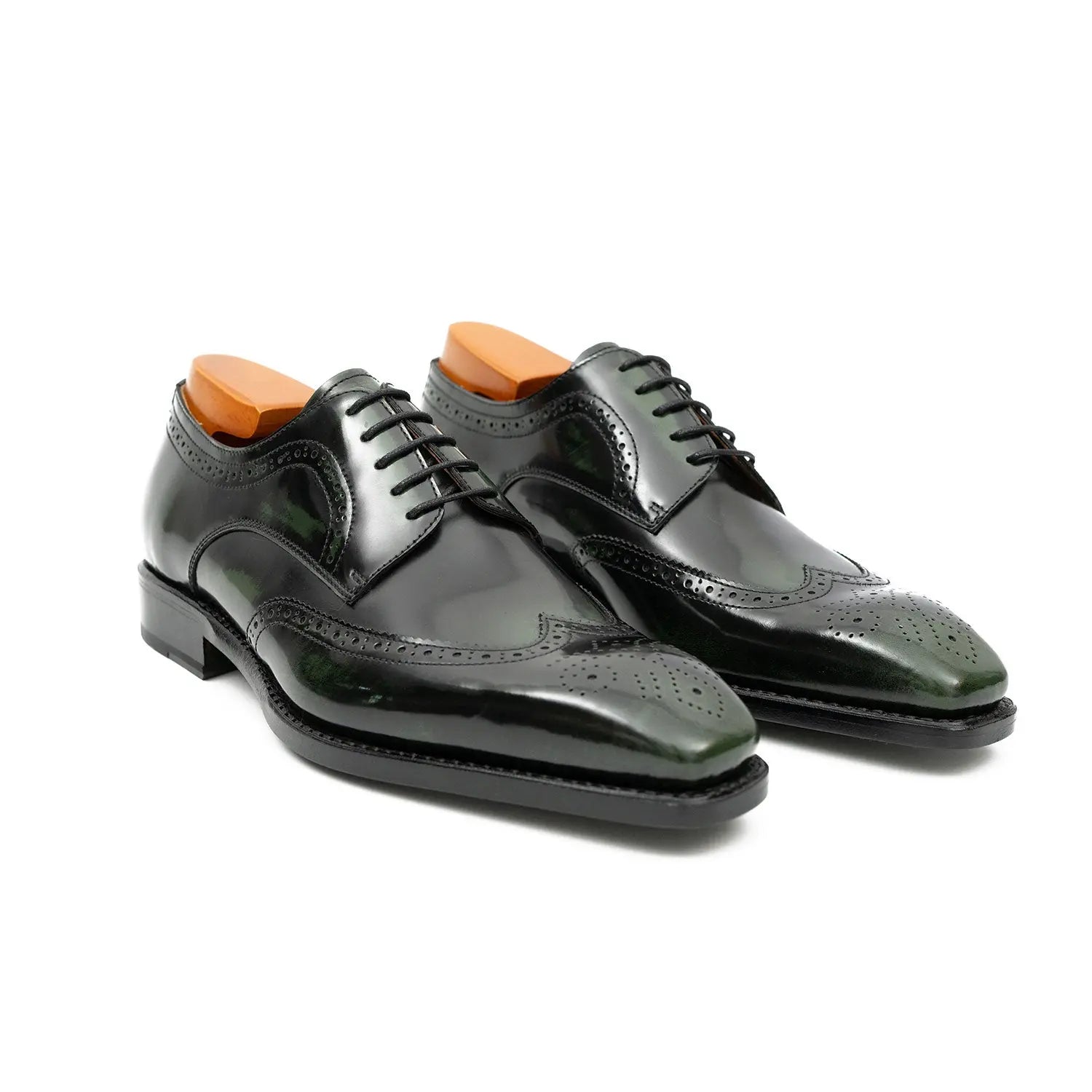 Dark Green Wingtip Derby
