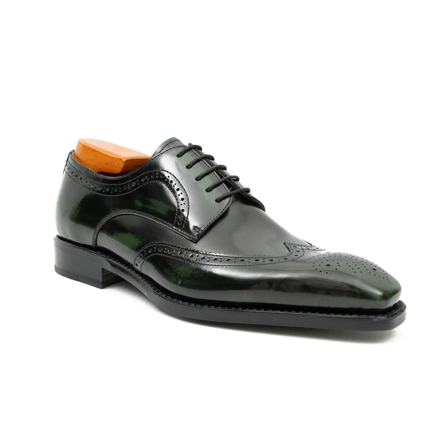 Dark Green Wingtip Derby