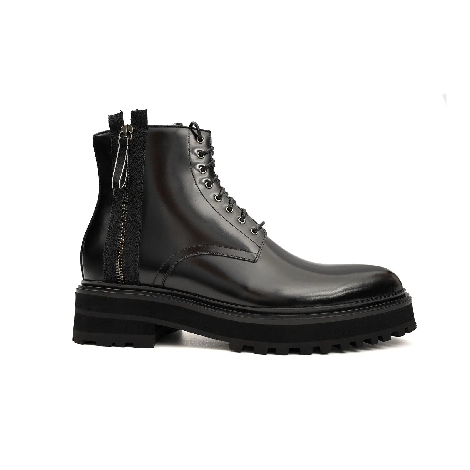 Black Brogue Combat Boot