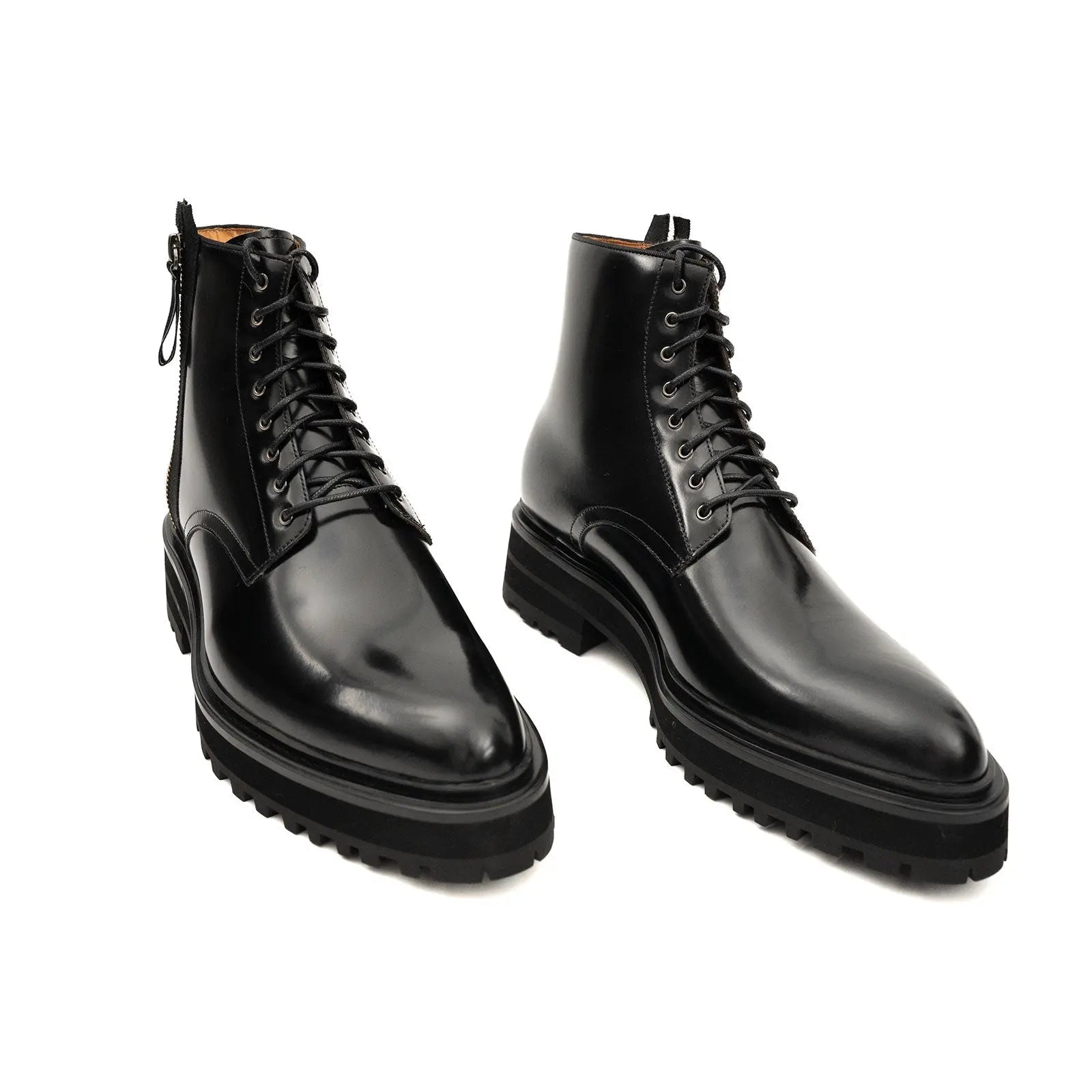 Black Brogue Combat Boot