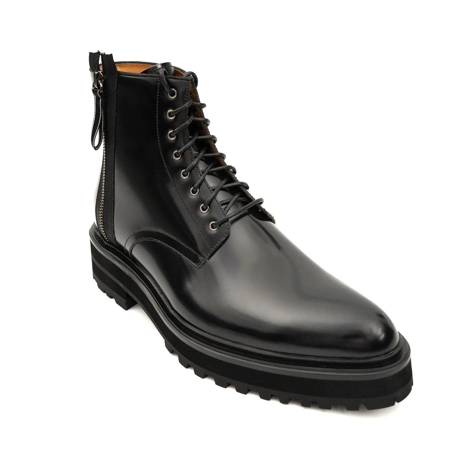 Black Brogue Combat Boot